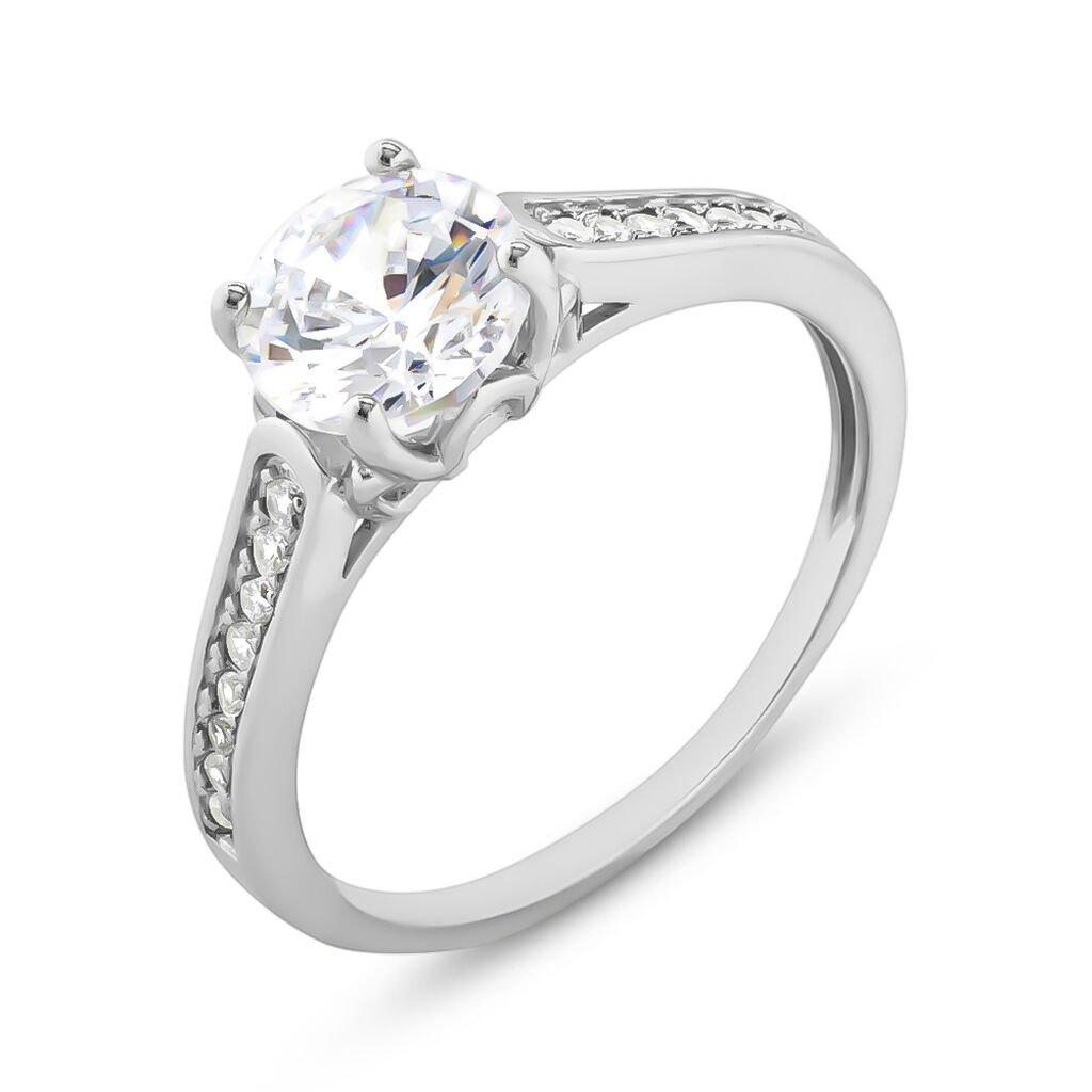Anello Solitario Silver Elegance Argento Rodiato Cubic Zirconia di Stroili in Bianco Lyst