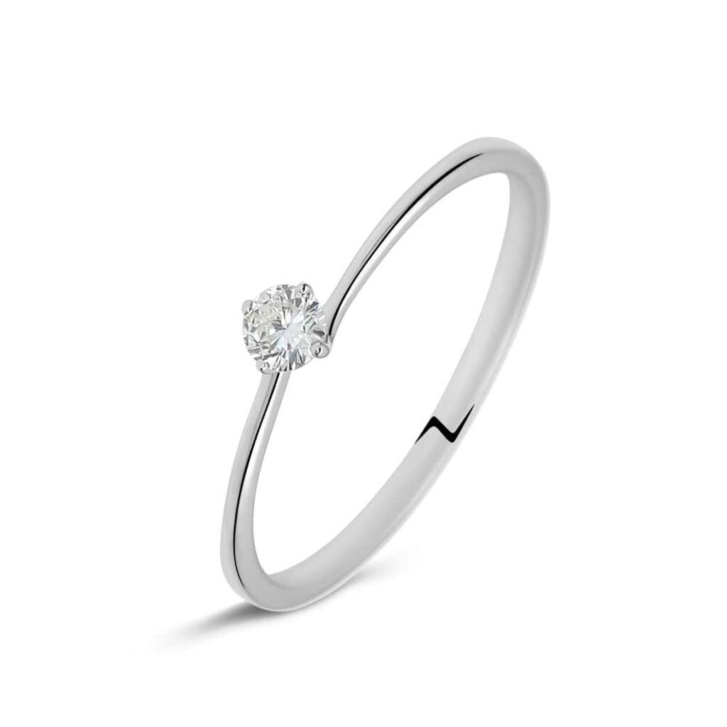 Anello Solitario Grace Oro Bianco Diamante 0,1ct di Stroili in Bianco | Lyst