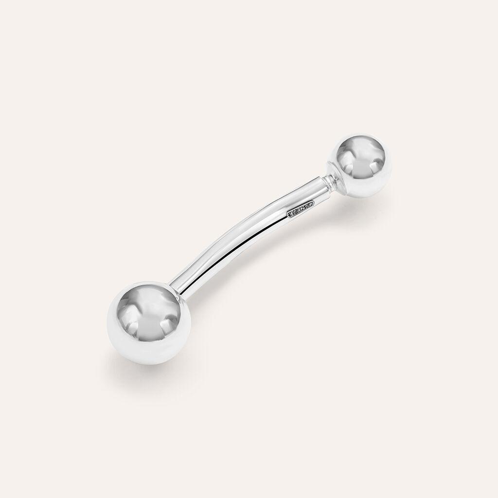Piercing Orecchio Oro 750 (18kt) Con Sfera E Cristallo – Per Trago, Helix, Conch – Oro Giallo
