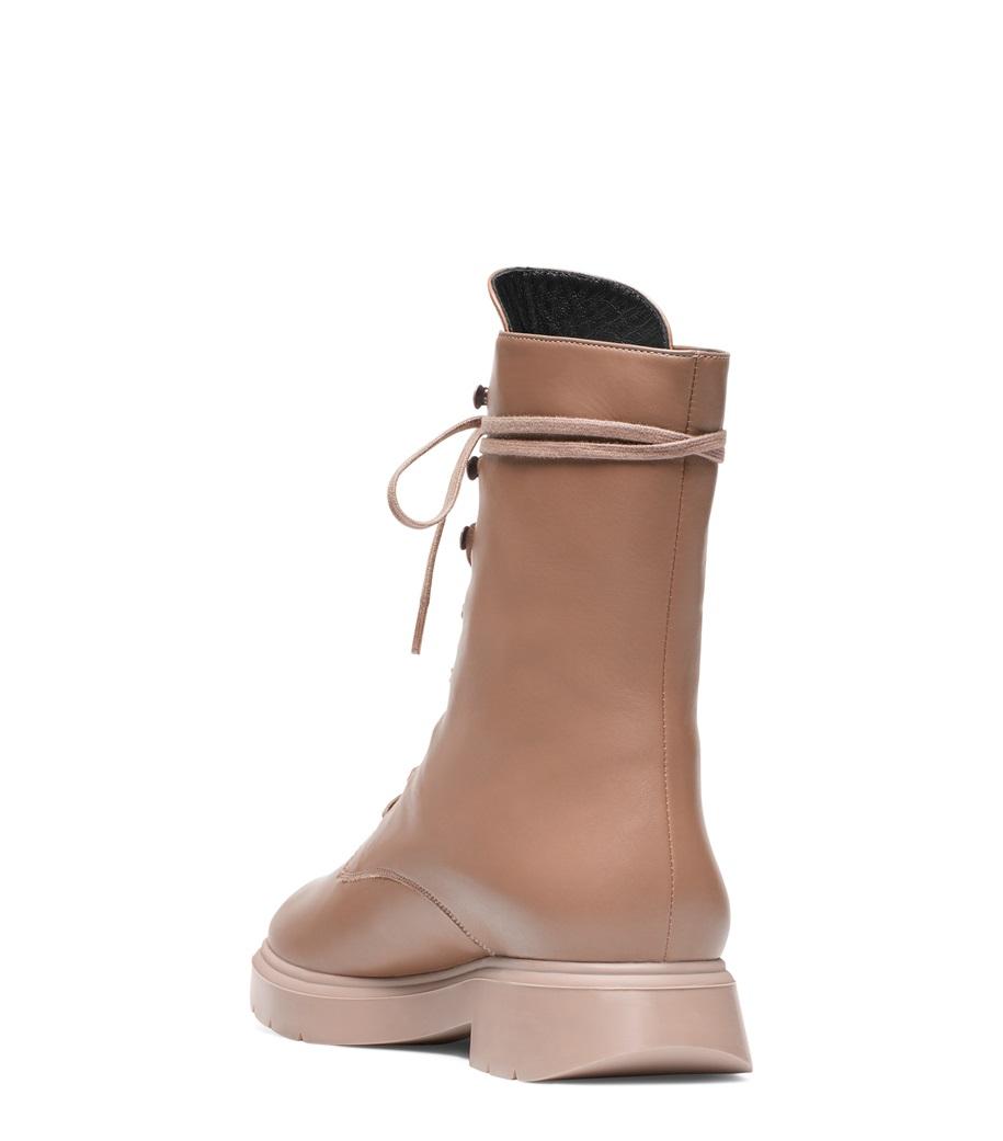 Stuart Weitzman Leather The Mckenzee Bootie in Taupe Leather (Brown) - Lyst