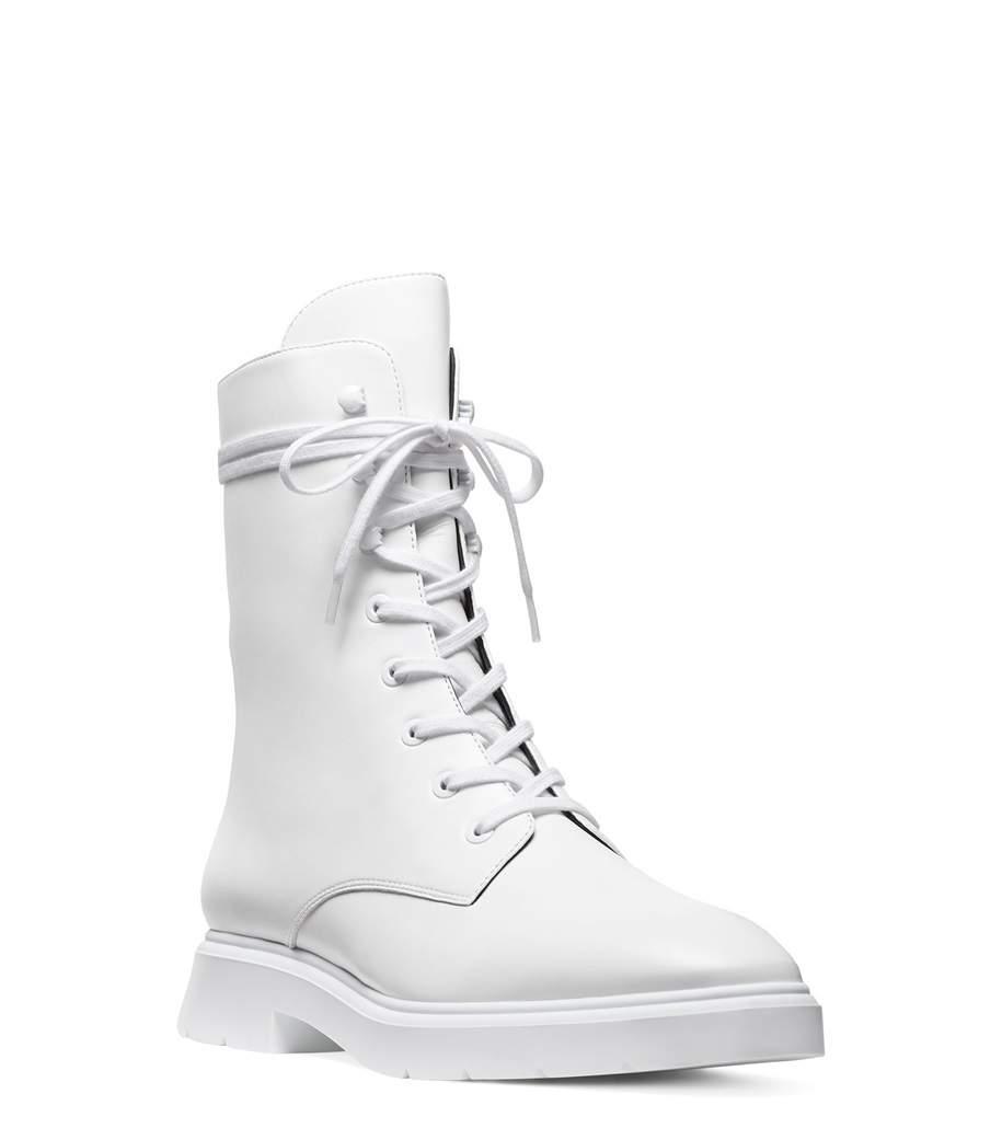 stuart weitzman white combat boots