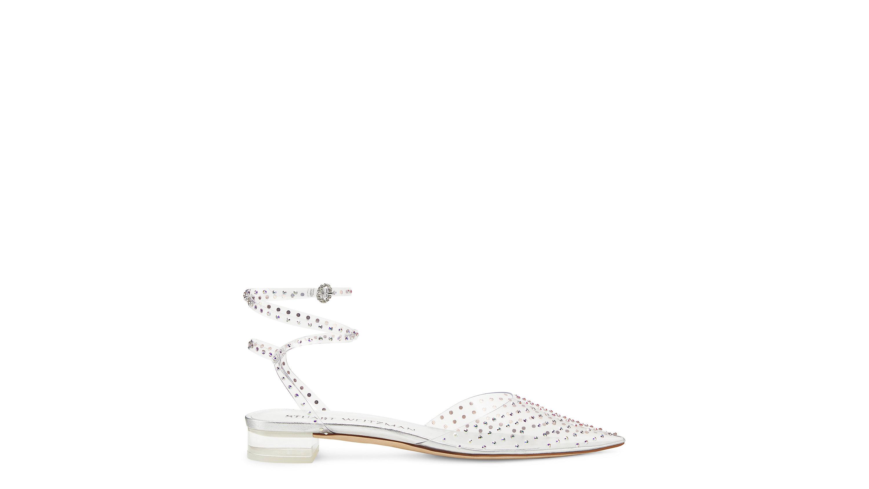 stuart weitzman glam wrap flats