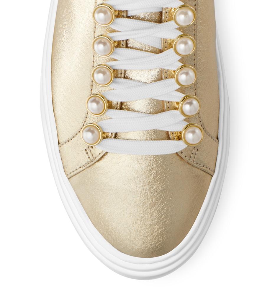 Stuart Weitzman Suede Excelsa in Metallic - Lyst