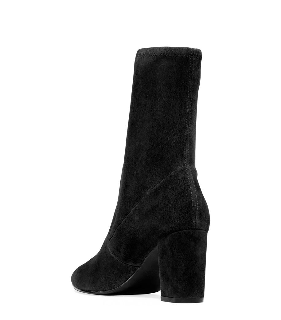 stuart weitzman black wren 75 suede heeled ankle boots