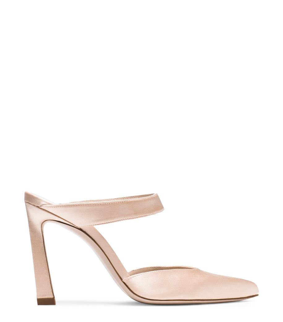 stuart weitzman eventually satin mule