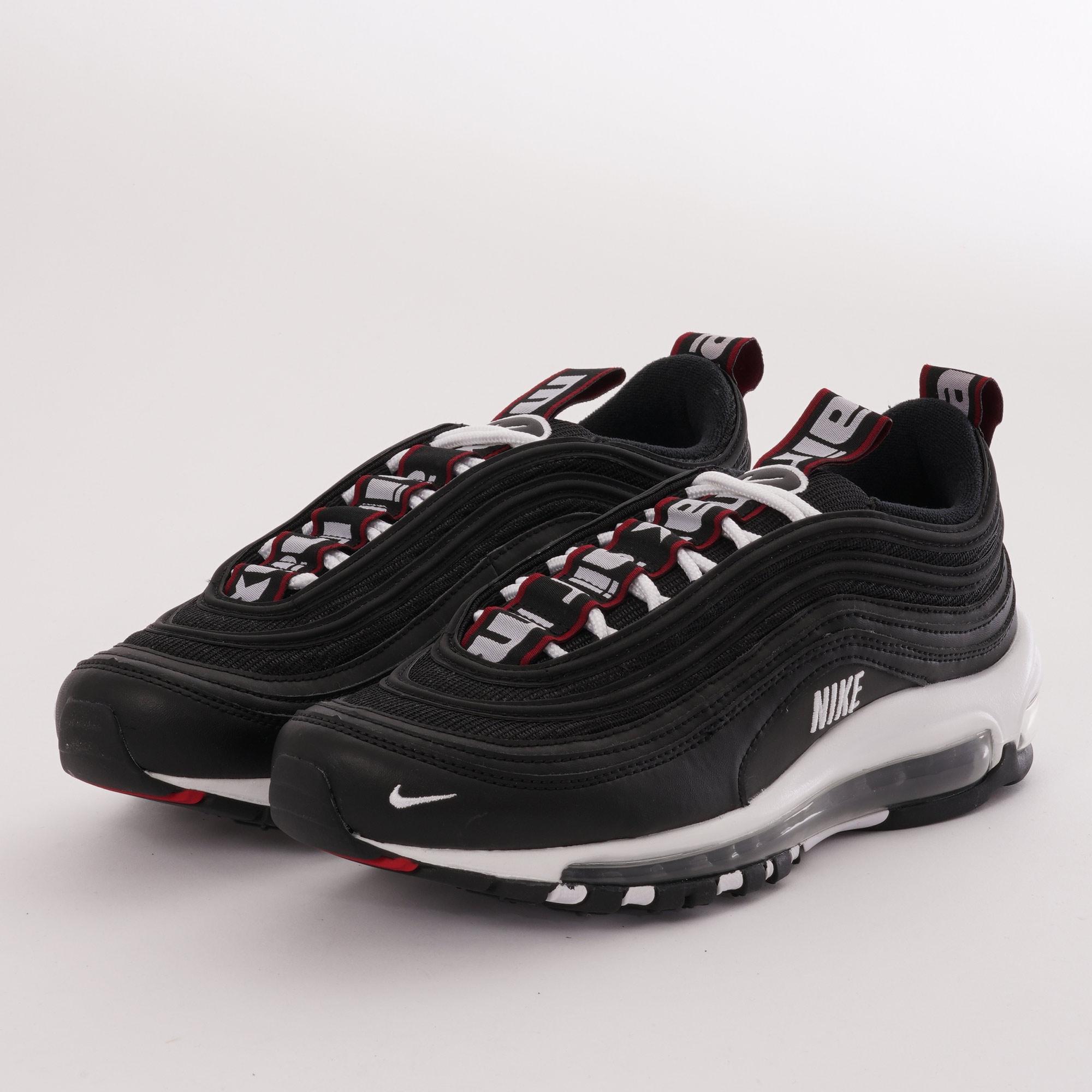 black white and red air max 97