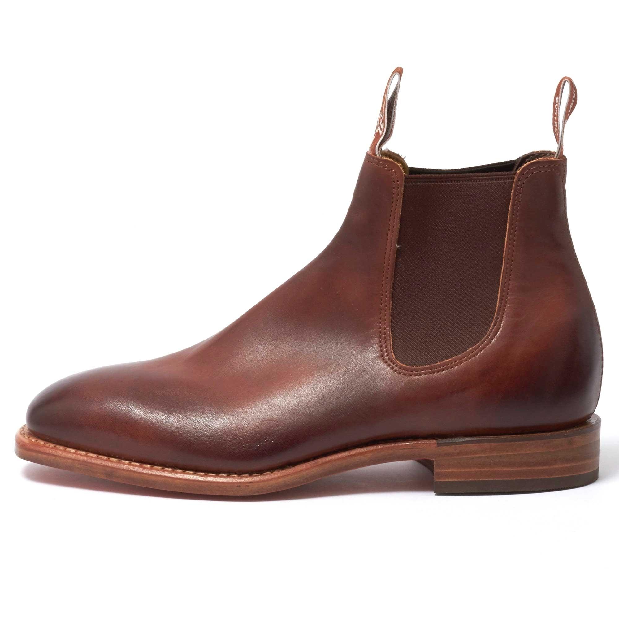 R.M.Williams Men's Comfort Craft Leather Chelsea Boots in Chestnut