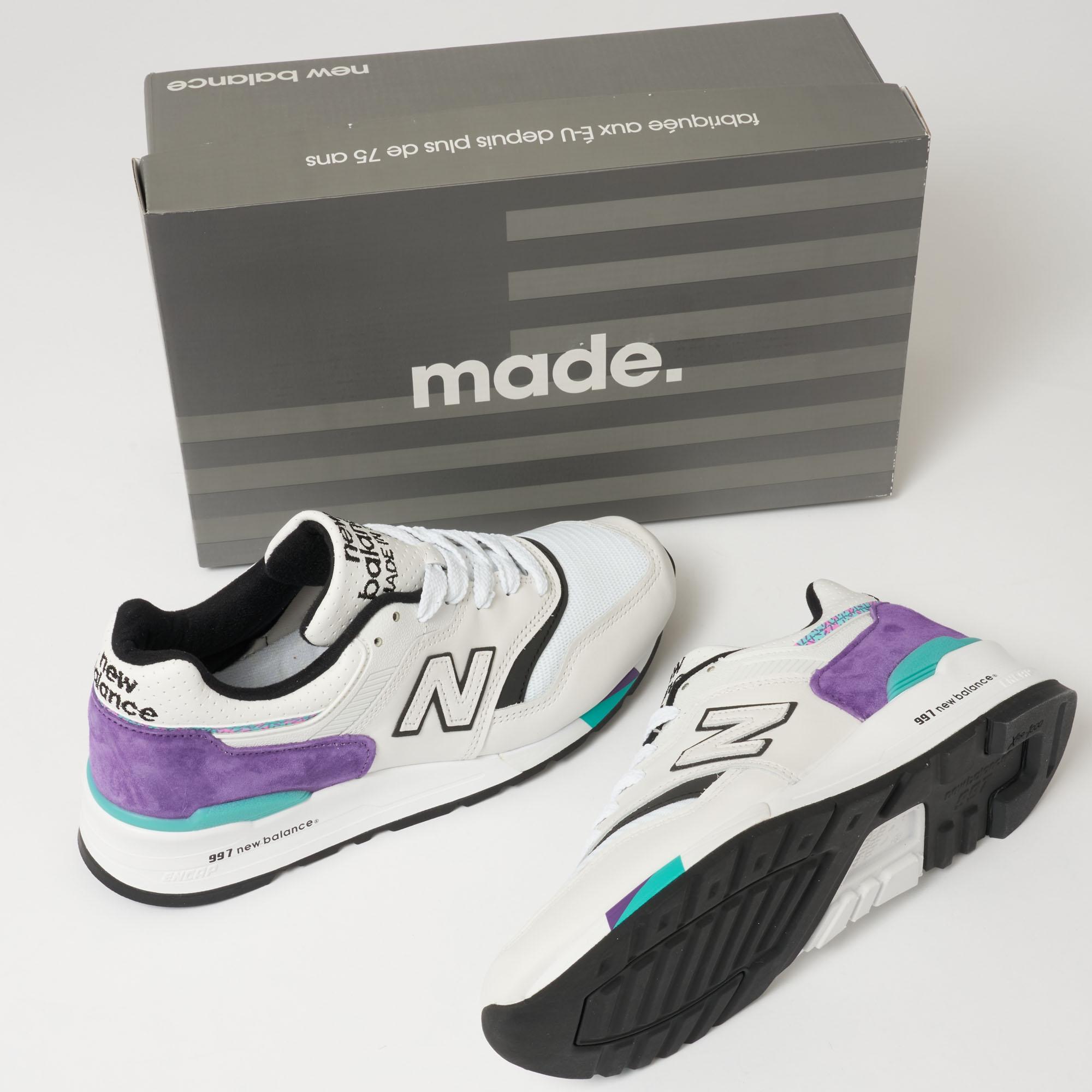 new balance 997 white purple