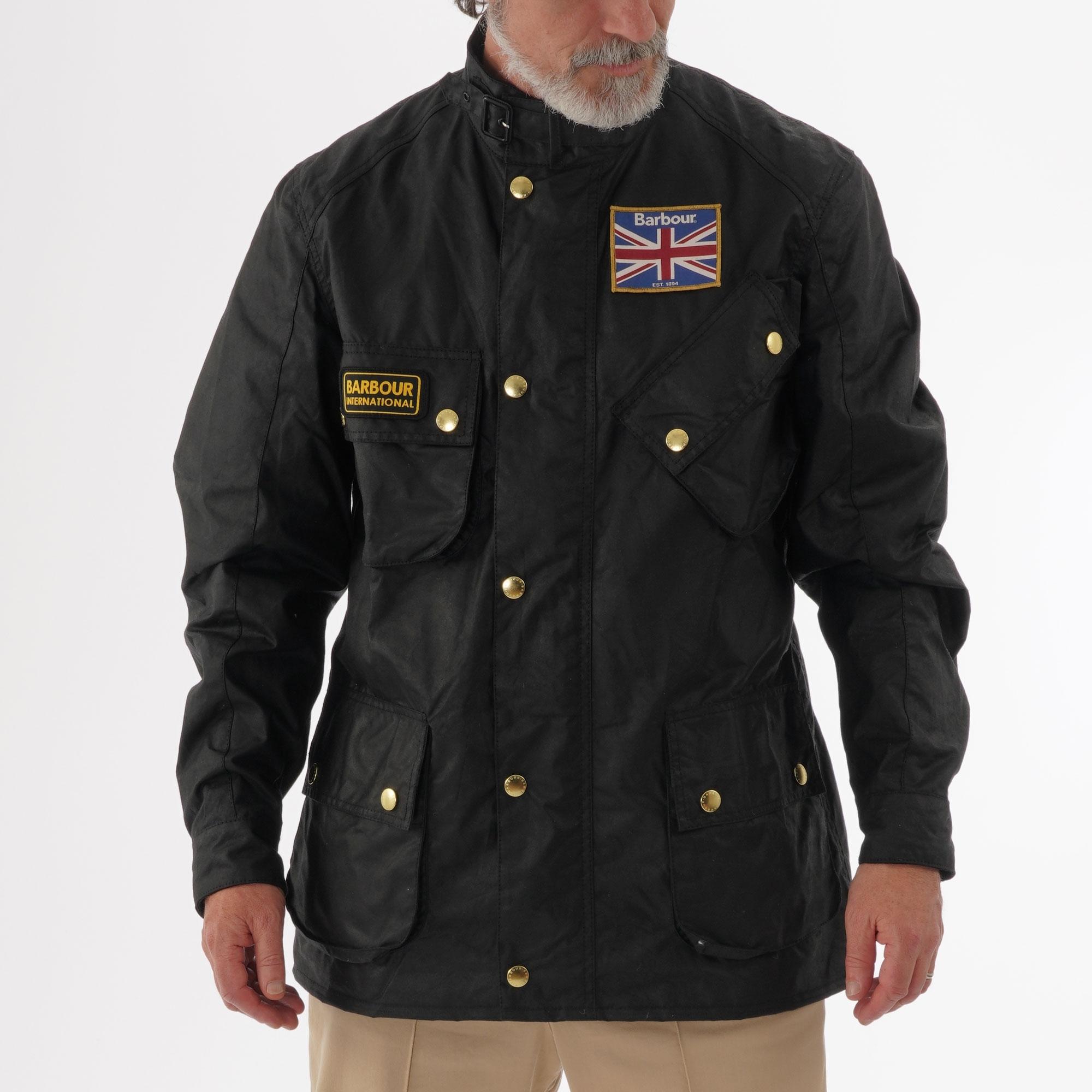 barbour union jack wax jacket