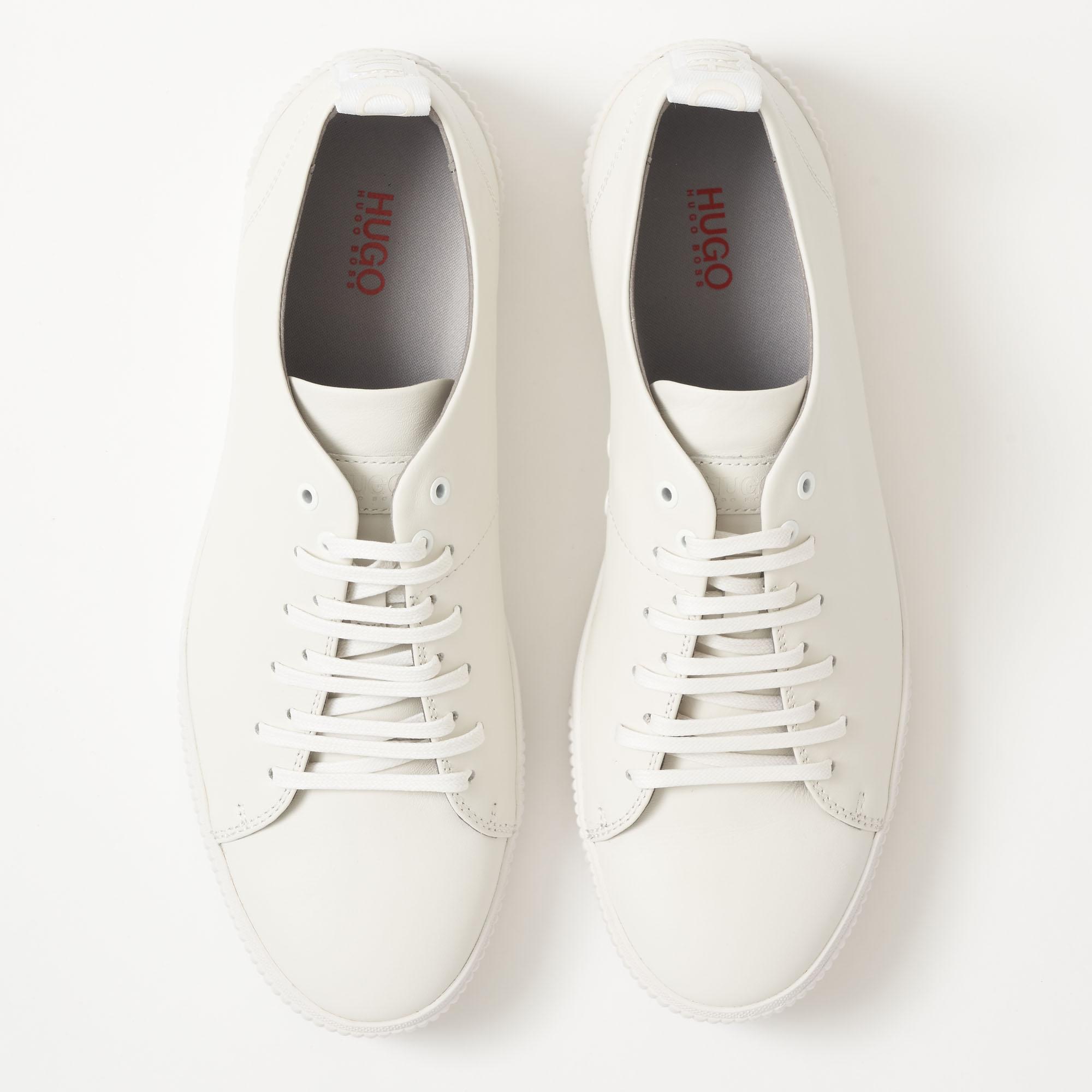 hugo zero leather trainers white