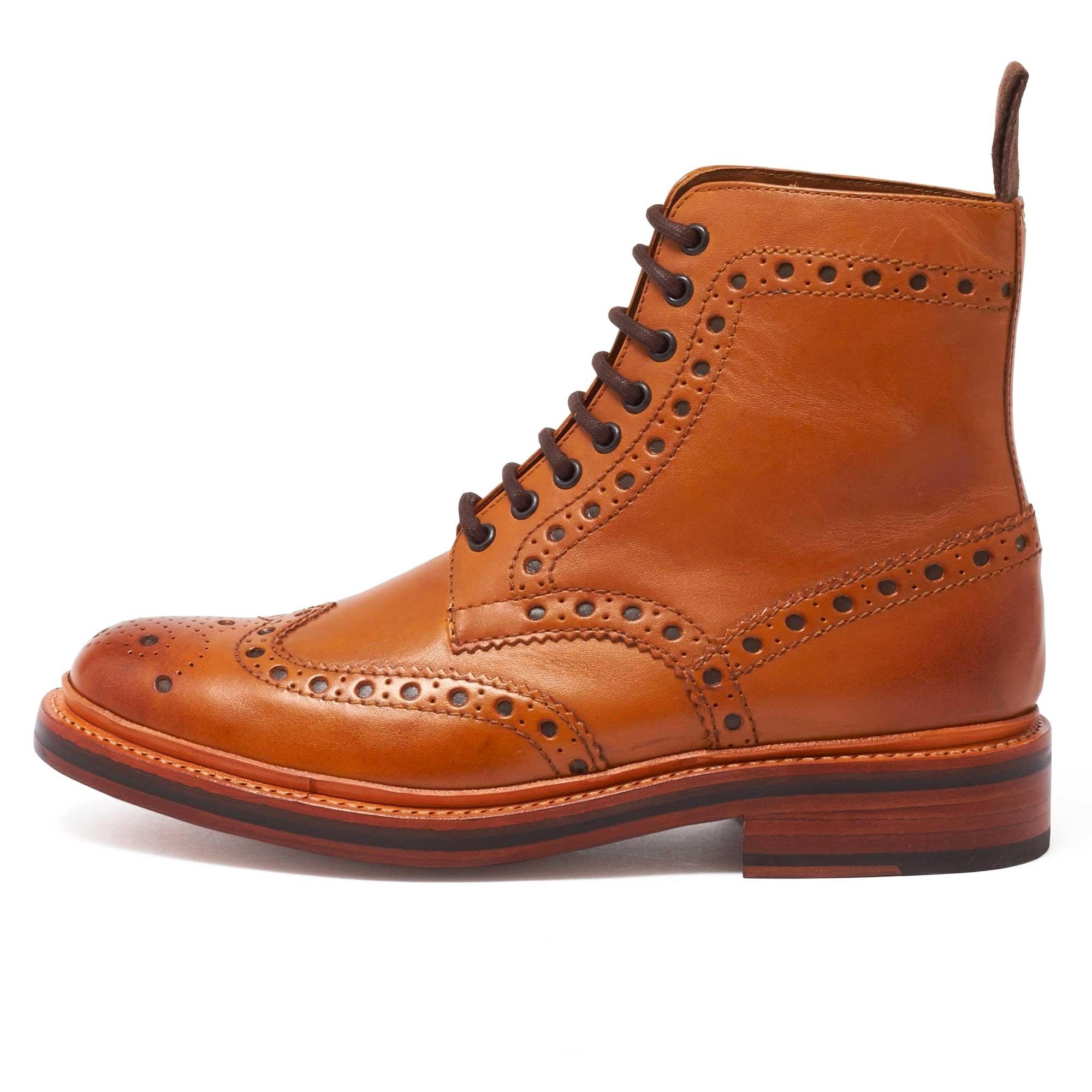 Grenson Leather Fred Calf Brogue Boots for Men - Lyst