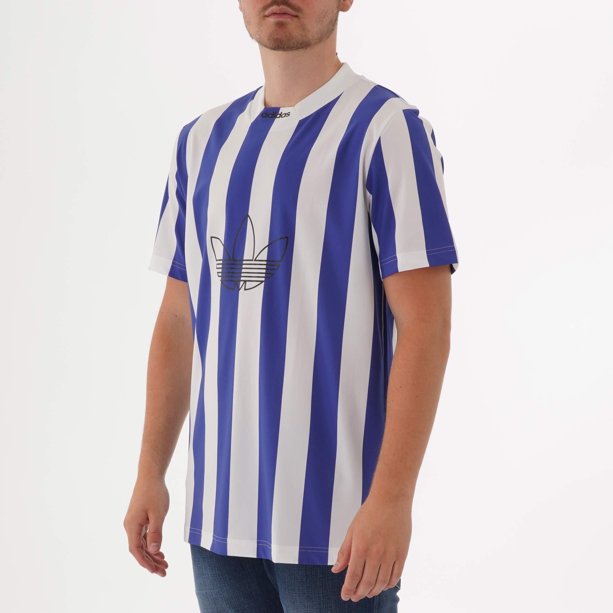 adidas Originals Synthetic Stripes Jersey T-shirt in Blue for Men ... adidas Originals Synthetic Stripes Jersey T-shirt in Blue for Men ...