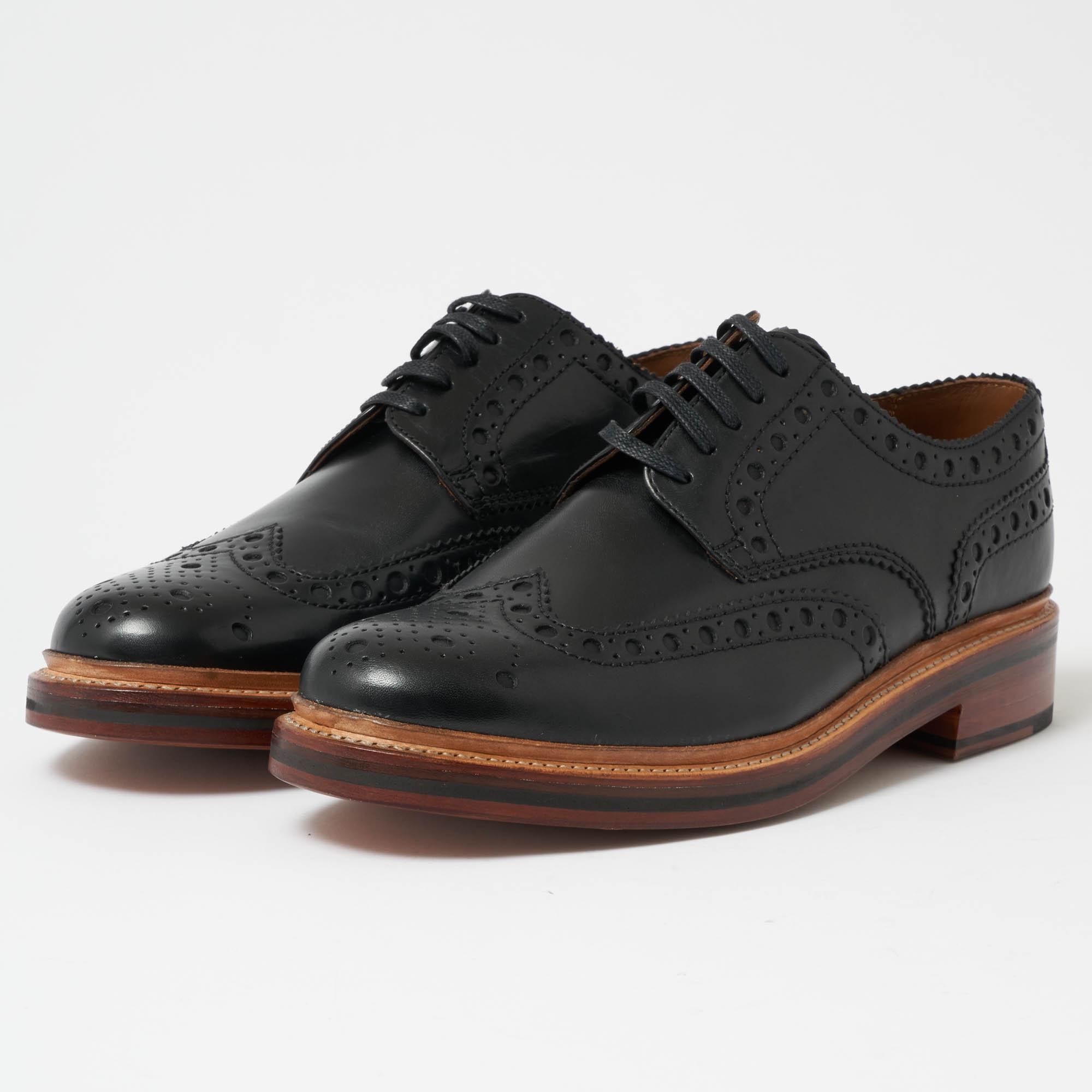 base black brogues