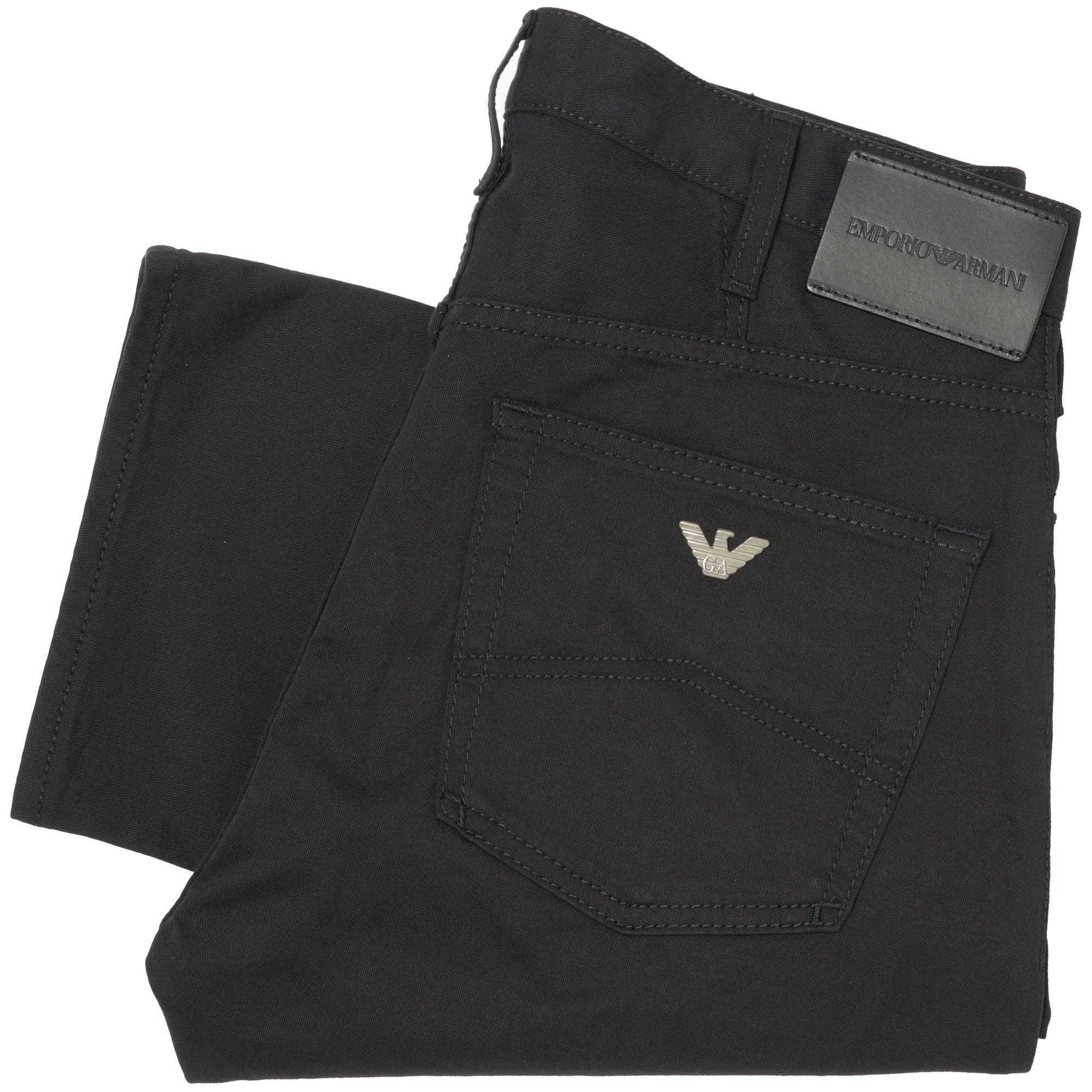 Emporio Armani Denim J21 Jeans Style Chinos in Black for Men - Lyst