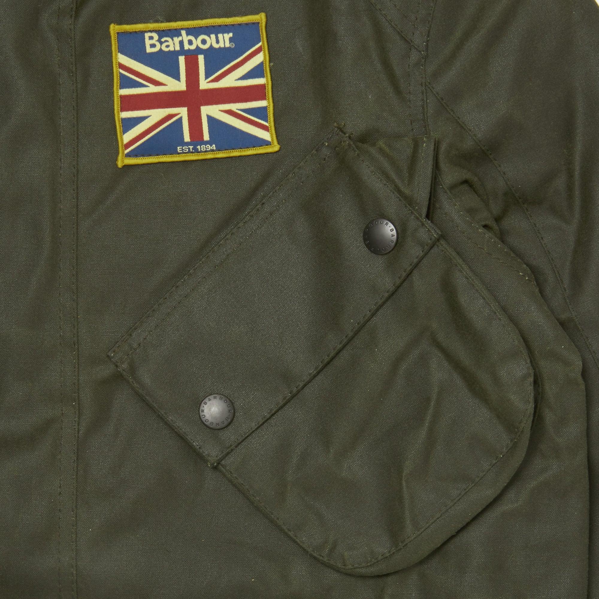 Barbour Cotton Stuarts Anniversary Union Jack Jacket - Dark Olive in Green  for Men | Lyst Australia