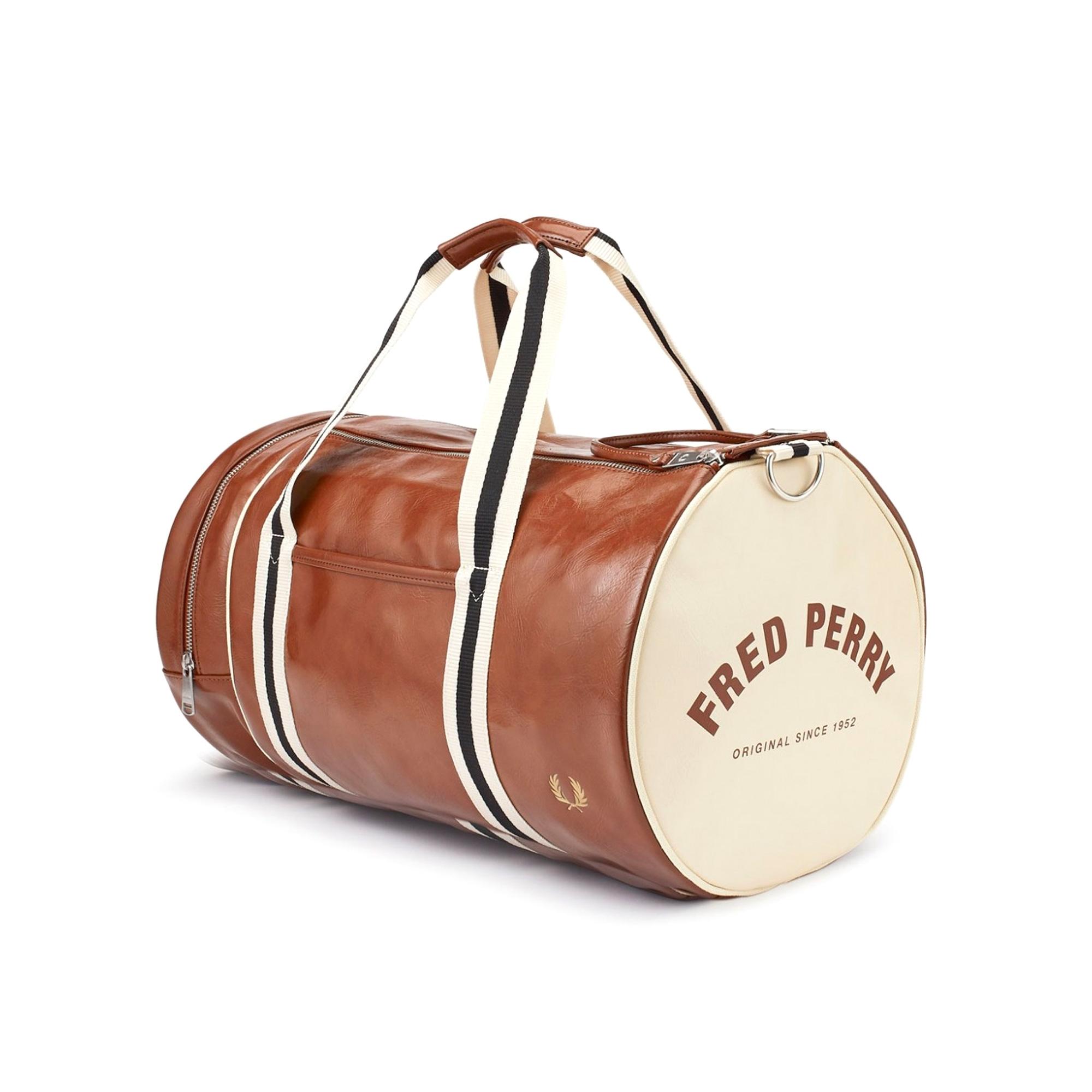 Fred Perry Classic Barrel Bag in Tan & Ecru (Brown) for Men - Lyst