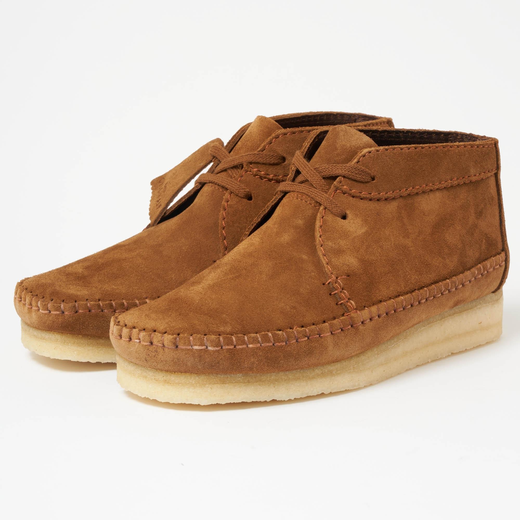 clarks weaver boot brown suede