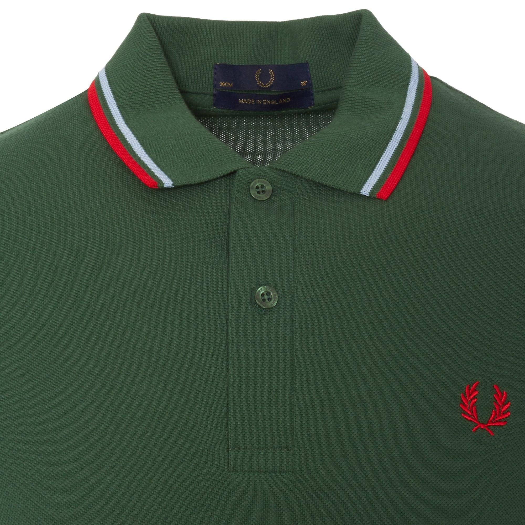 fred perry polo tartan collar