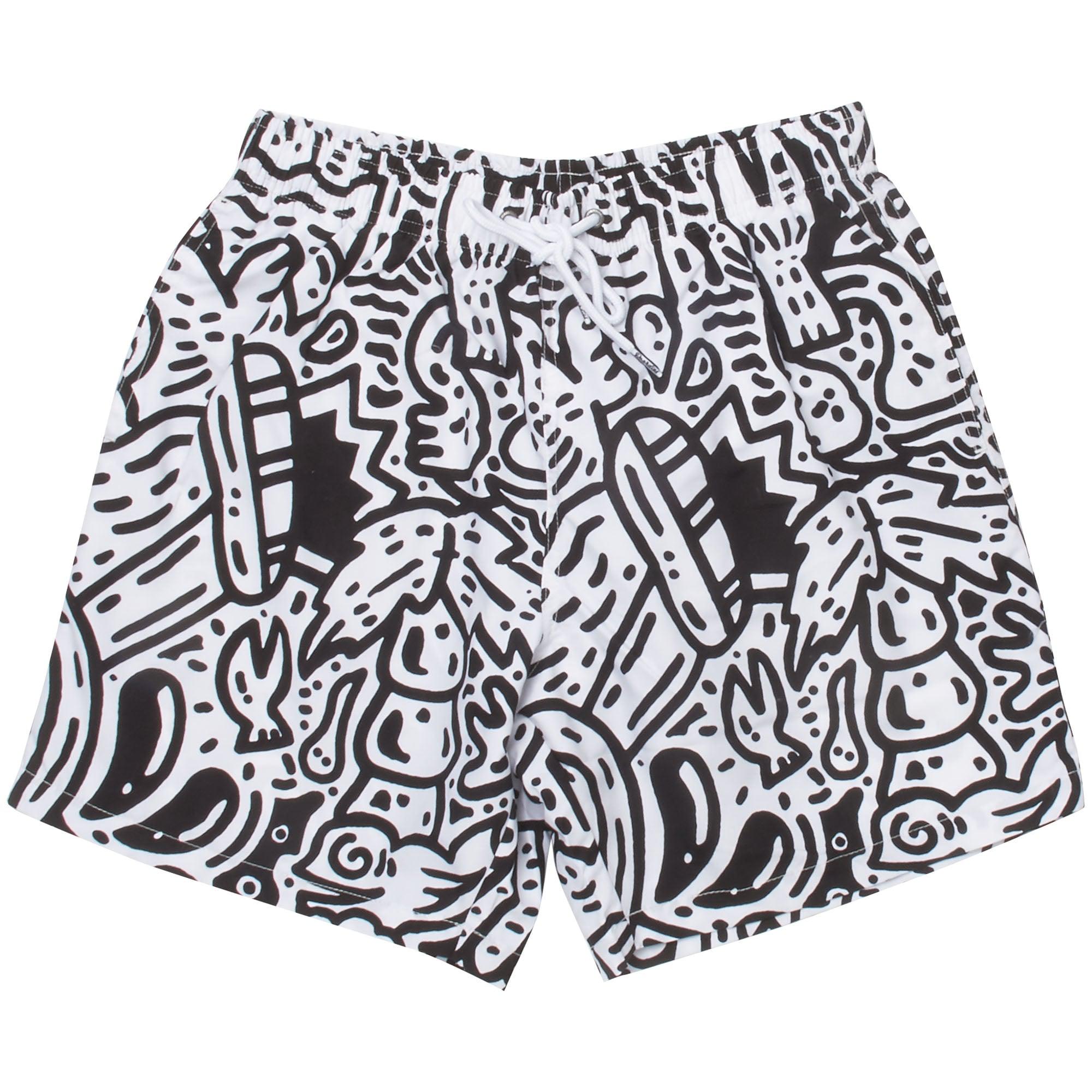 Lyst - Boardies Mr Doodle Swim Shorts in Black for Men - Save 18. ...