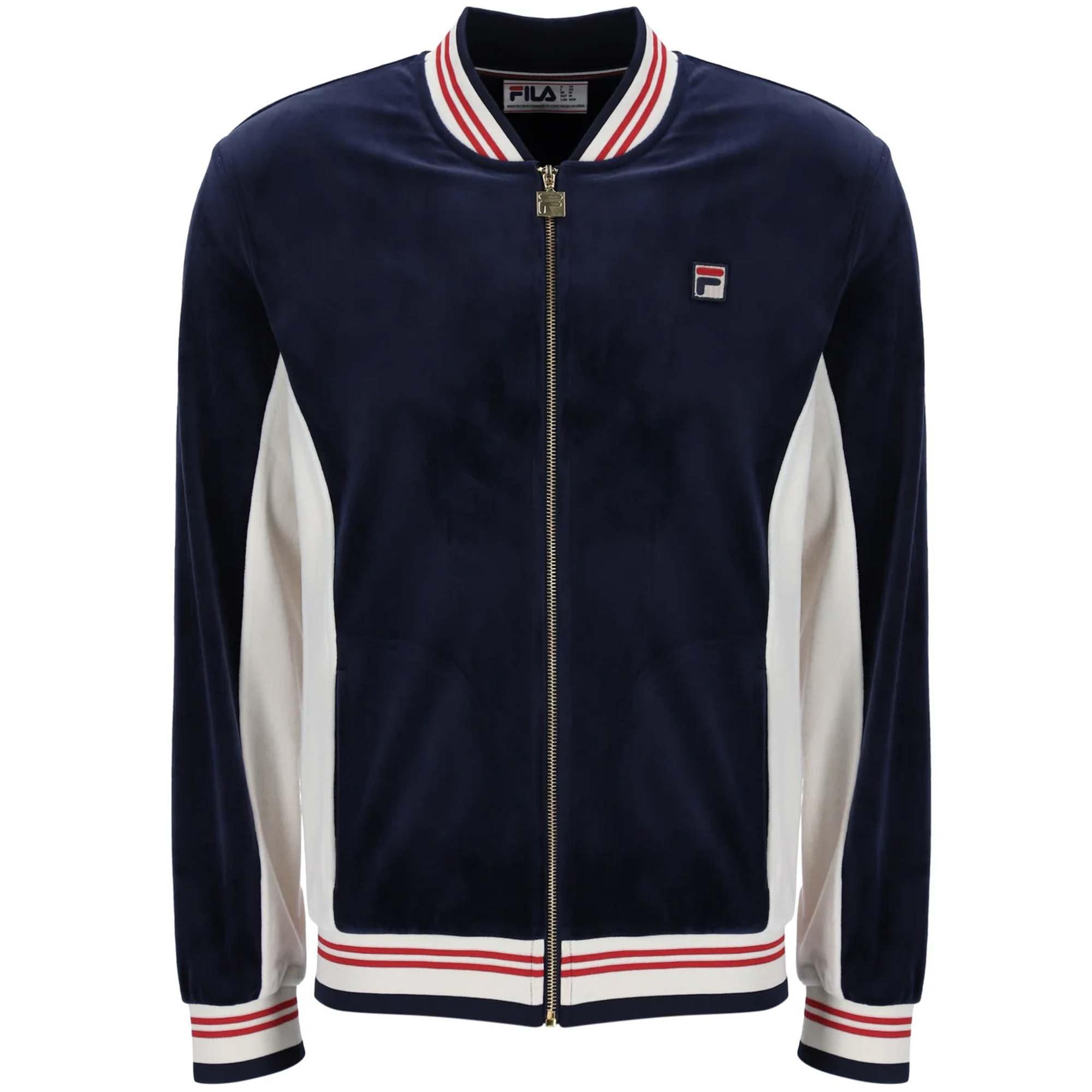 Fila Miguel Velour Archive Track Jacket in Blue for Men | Lyst UK