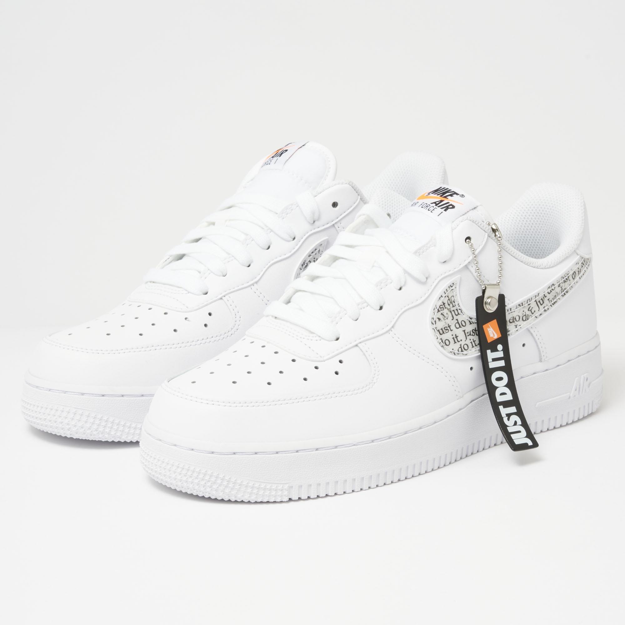 nike black & white air force 1 07 lv8 jdi trainers