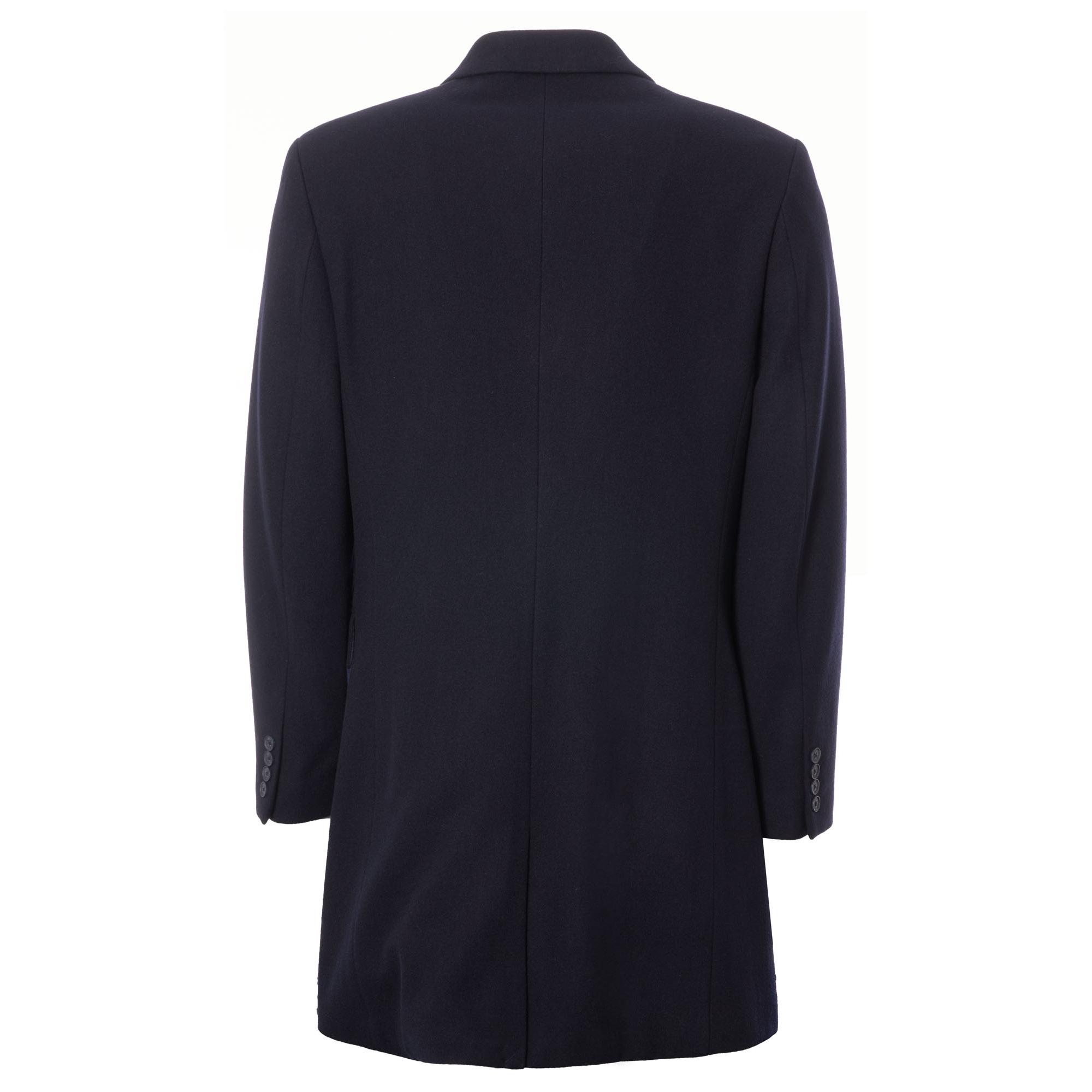 Ben Sherman Wool Tailored Crombie Coat - Dark Navy in Blue for Men - Lyst