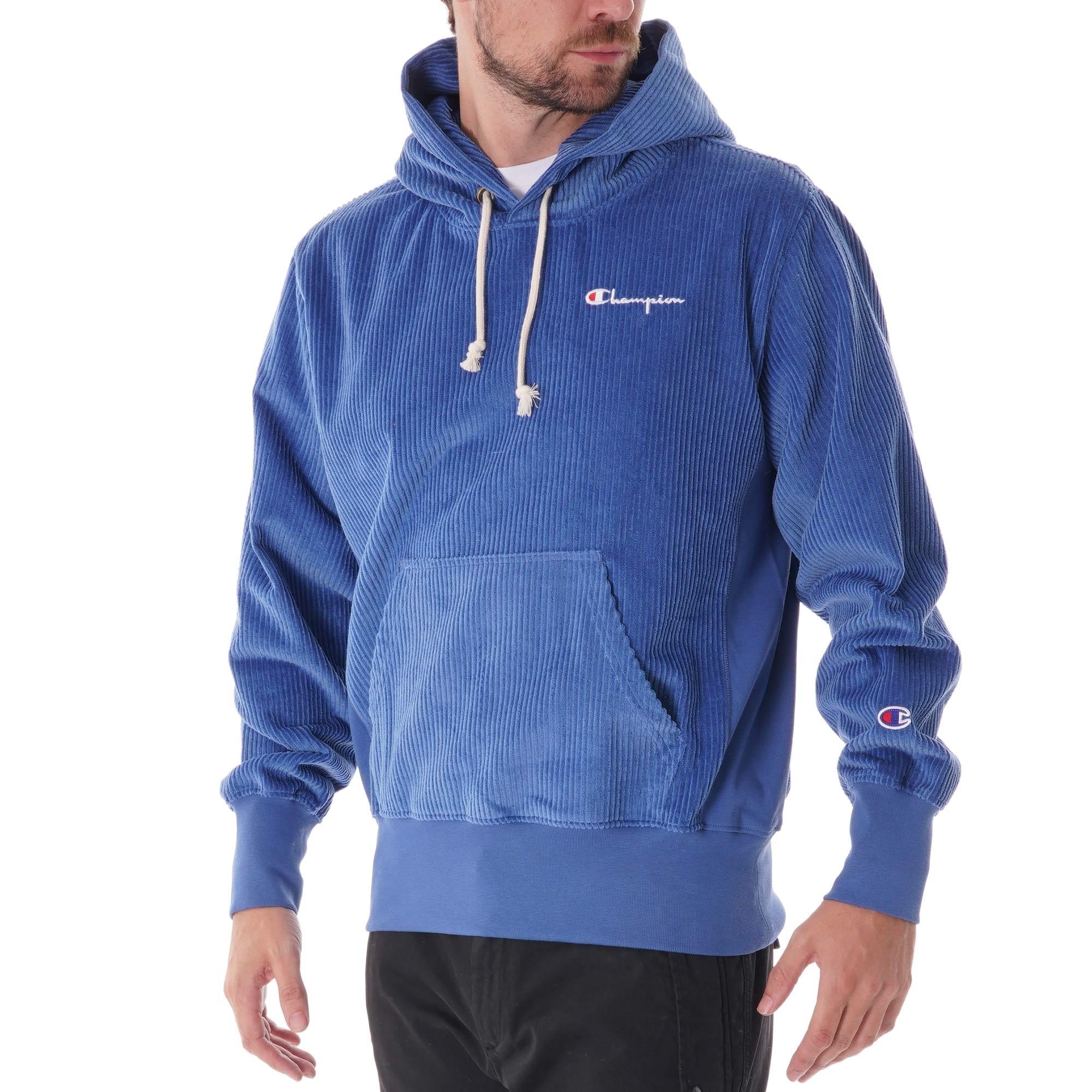 Champion Corduroy Hoodie Sweatshirt - Blue 213691-feb for Men - Lyst