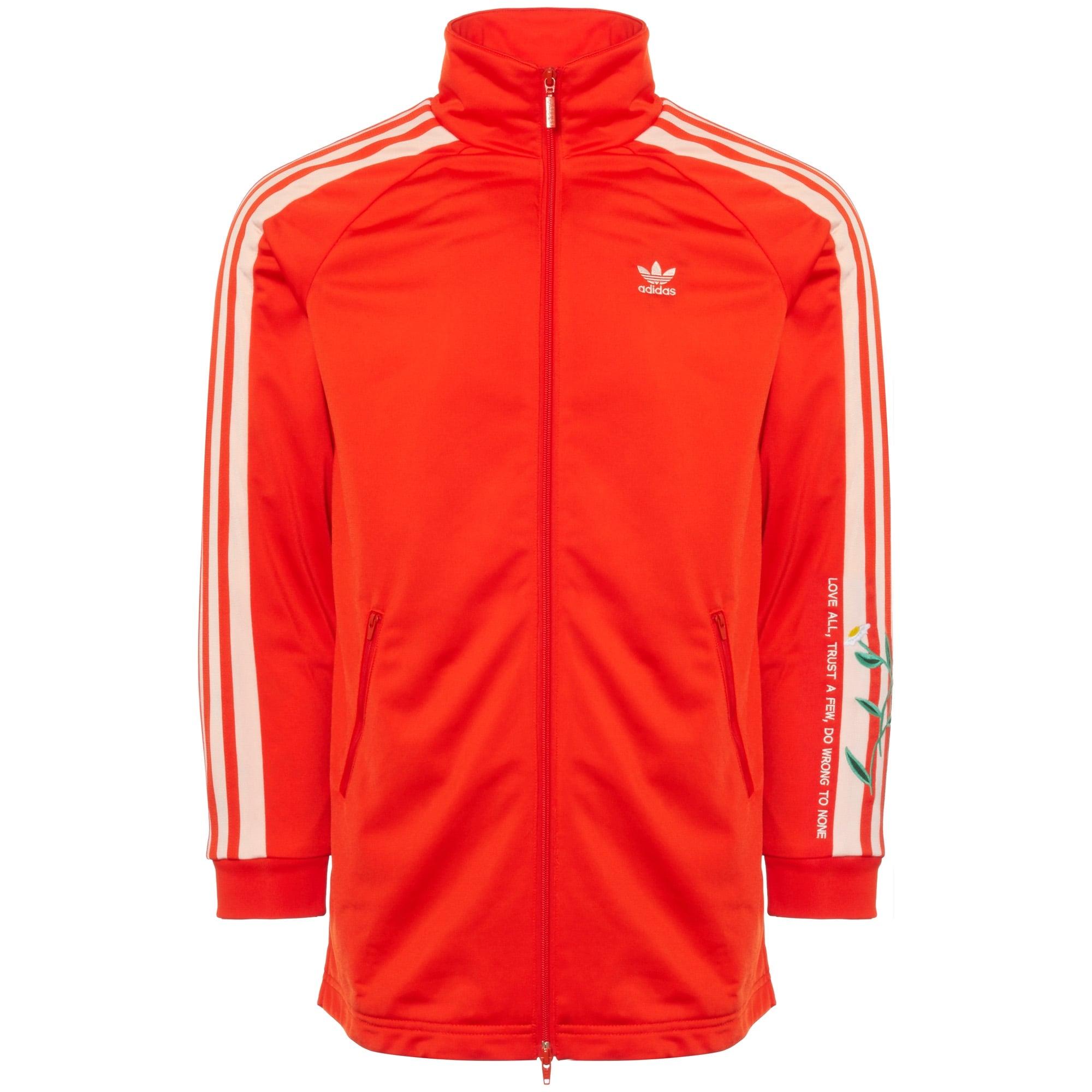 orange adidas track jacket
