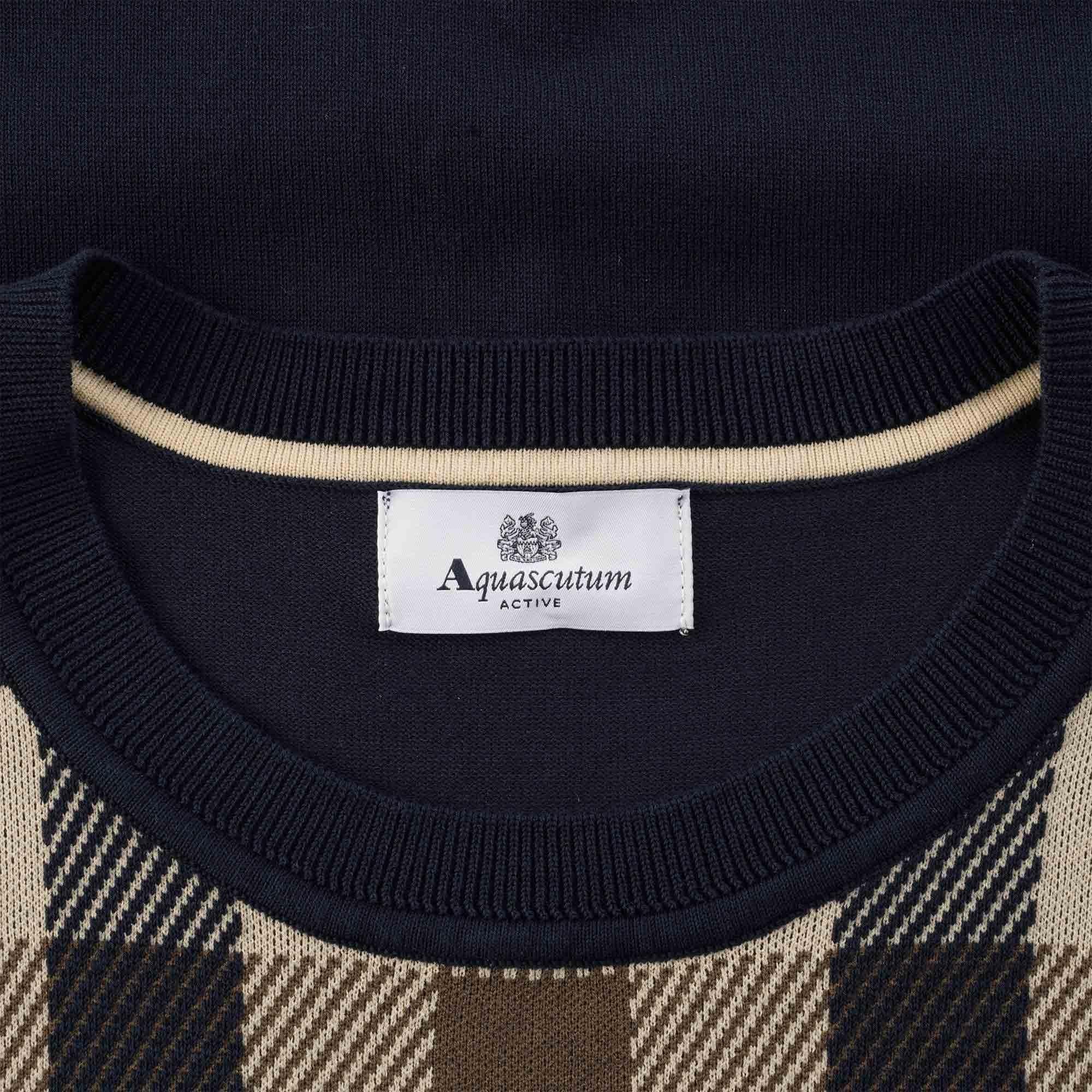 Aquascutum Macro Iconic Sweater in Black for Men Lyst UK