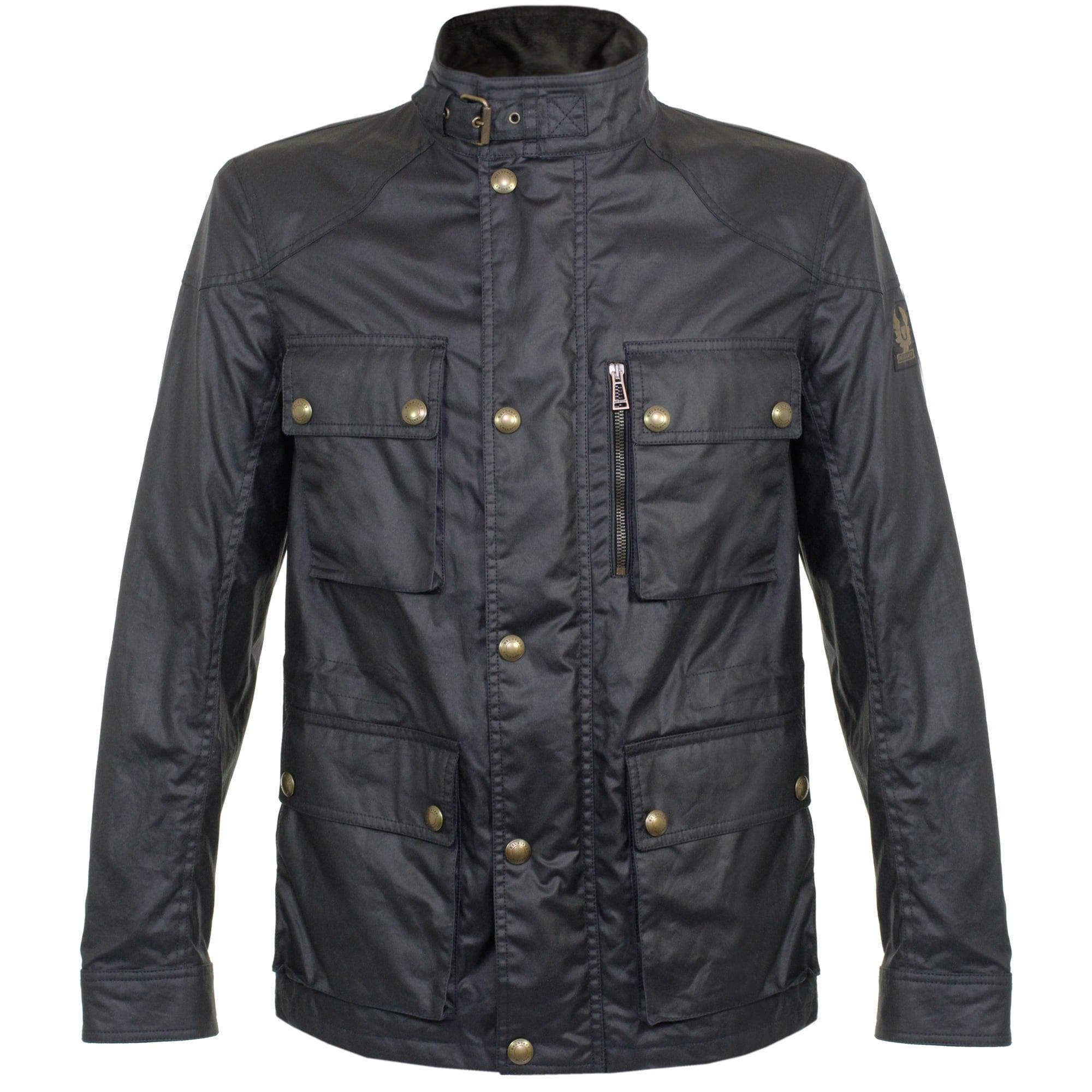 Lyst - Belstaff Racemaster Dark Navy Waxed Jacket 71020198 in Blue for ...