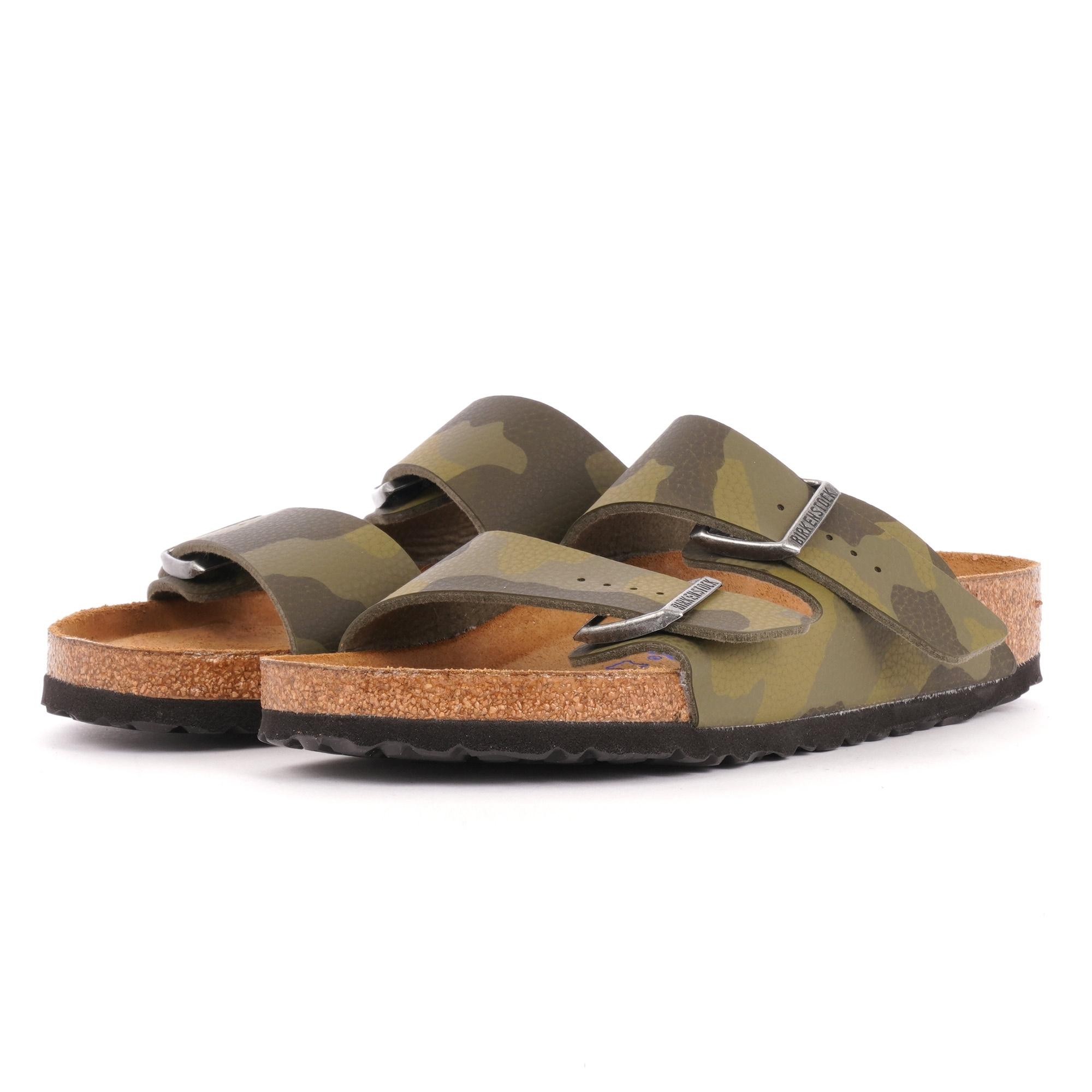 birkenstock arizona desert soil camouflage green