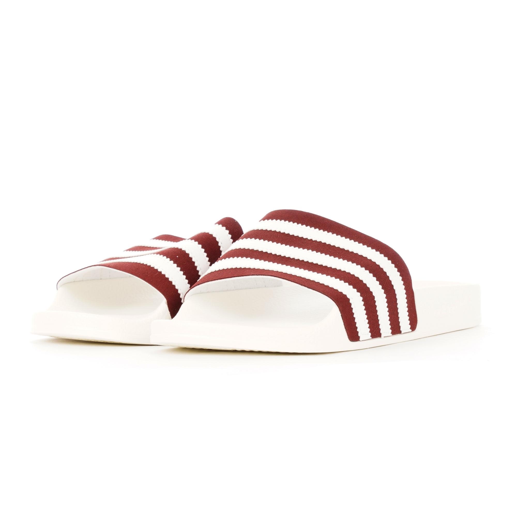 adidas Originals Rubber Adilette Slides - Collegiate Burgundy, Ftw White &  Off White for Men - Lyst