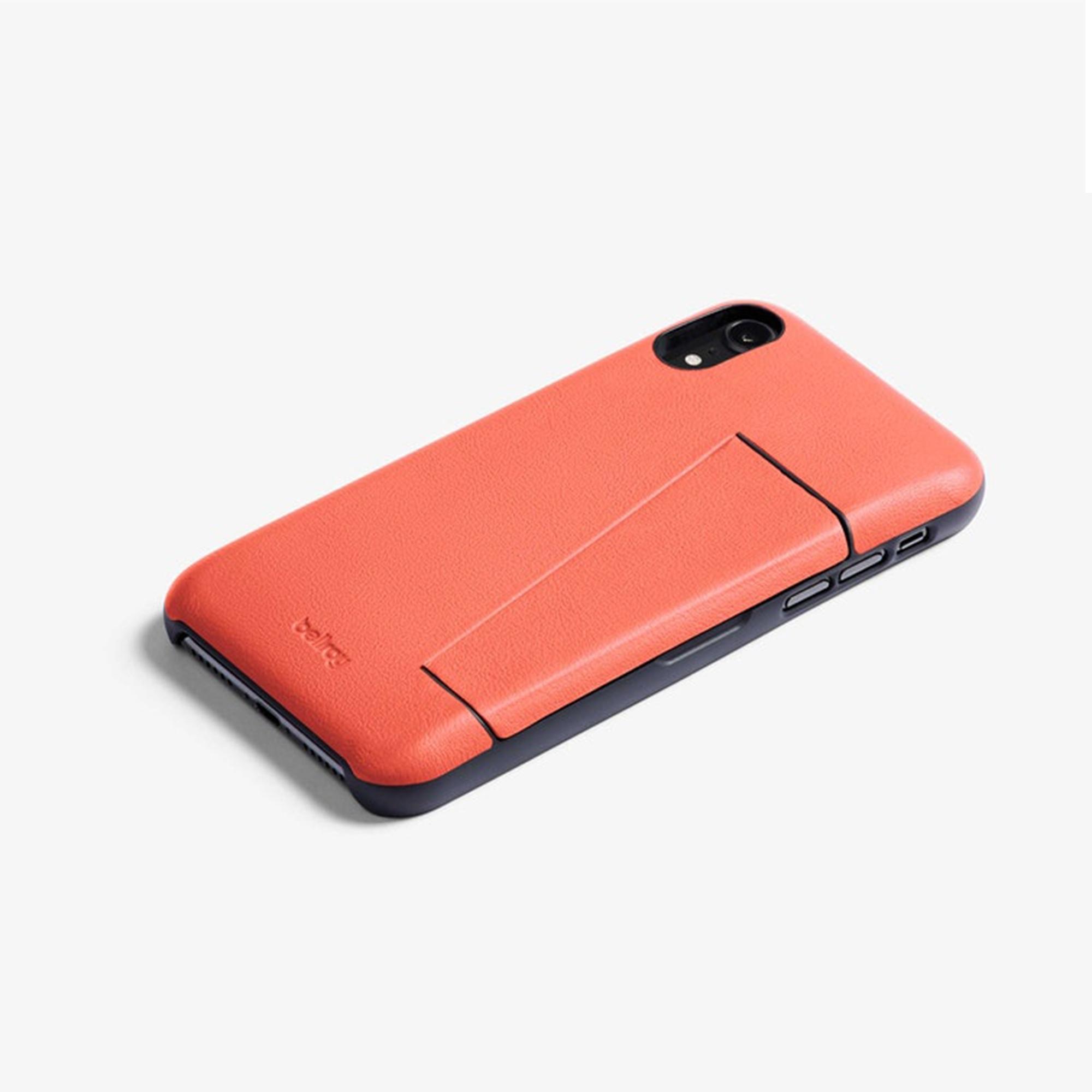 Bellroy Leather Iphone Xr 3 Card Phone Case Coral for