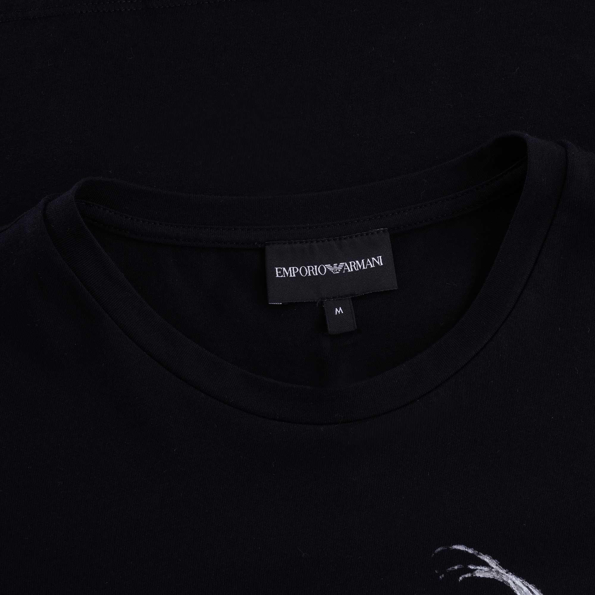Emporio Armani Cotton Lion Print Tattoo Style Jersey T Shirt in Nero  (Black) for Men - Lyst