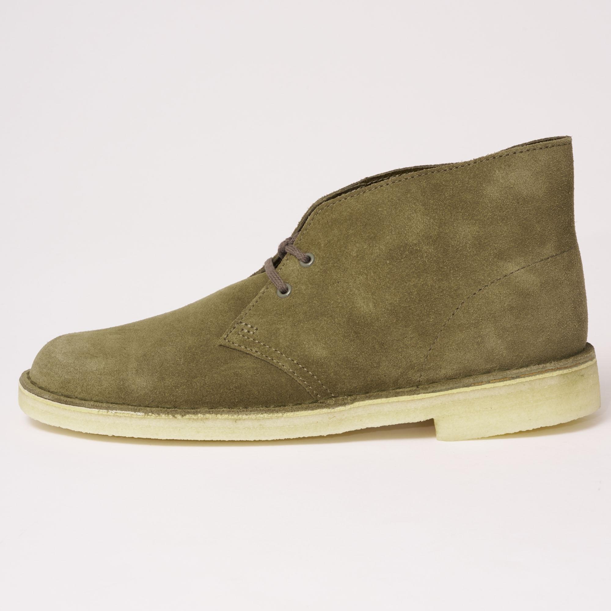 clarks olive suede