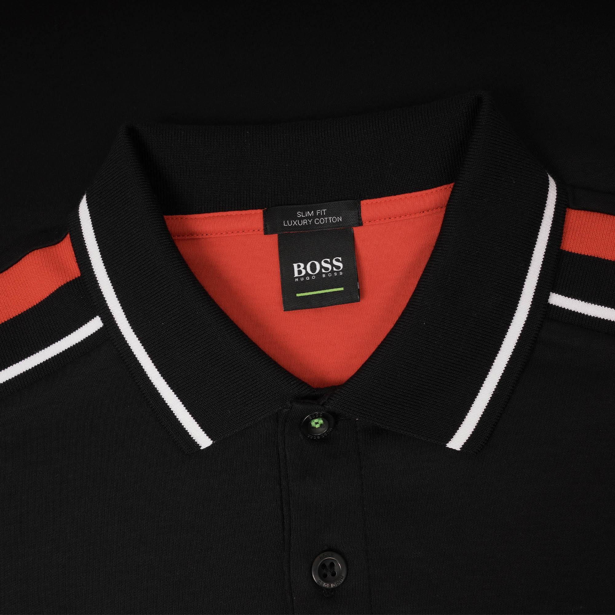 black and red hugo boss polo