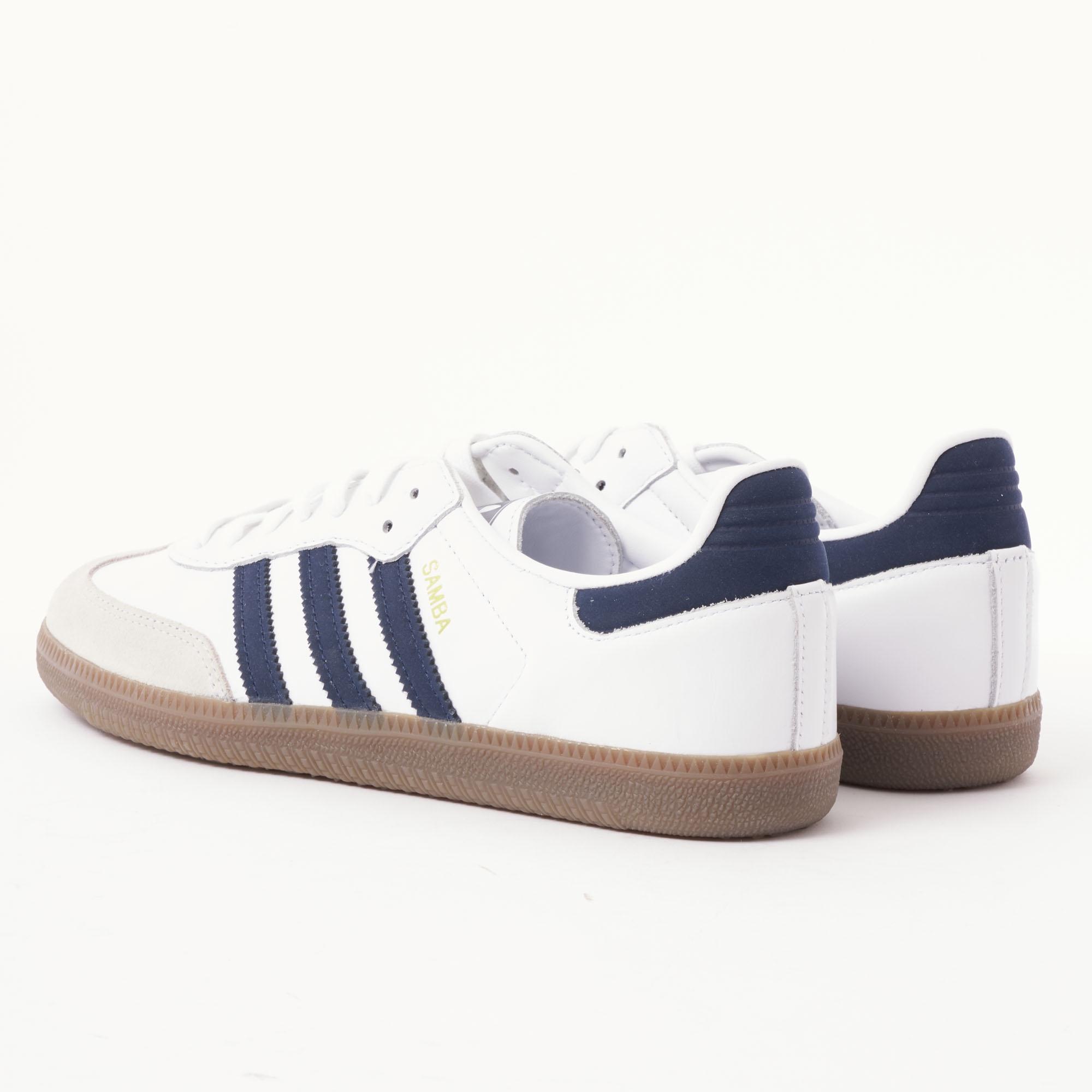 adidas samba white and navy