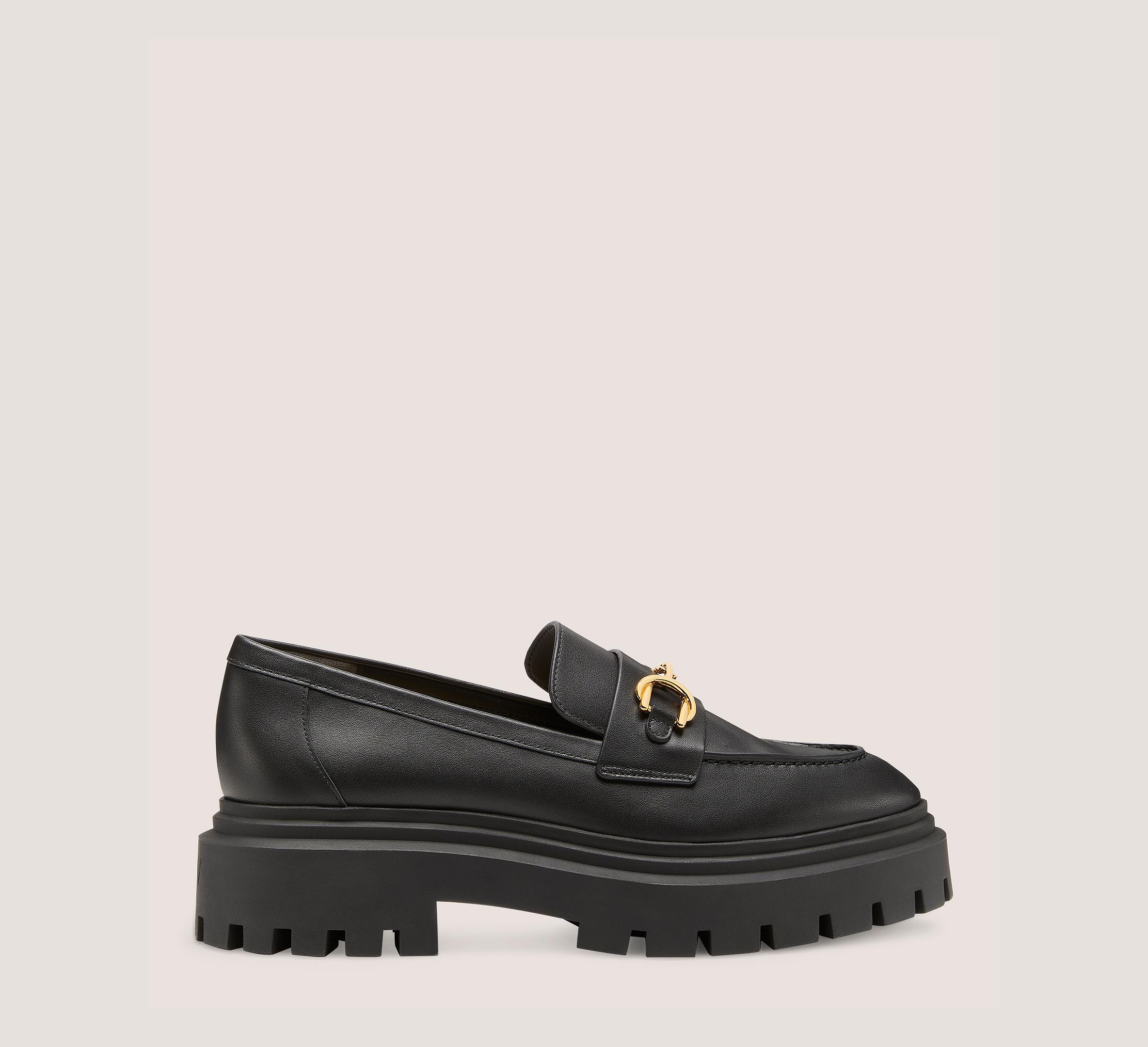 Stuart Weitzman Black Loafers with Gold Buckles Stuart Weizman Black Loafers | 7 – The Yellow Morning main image 2