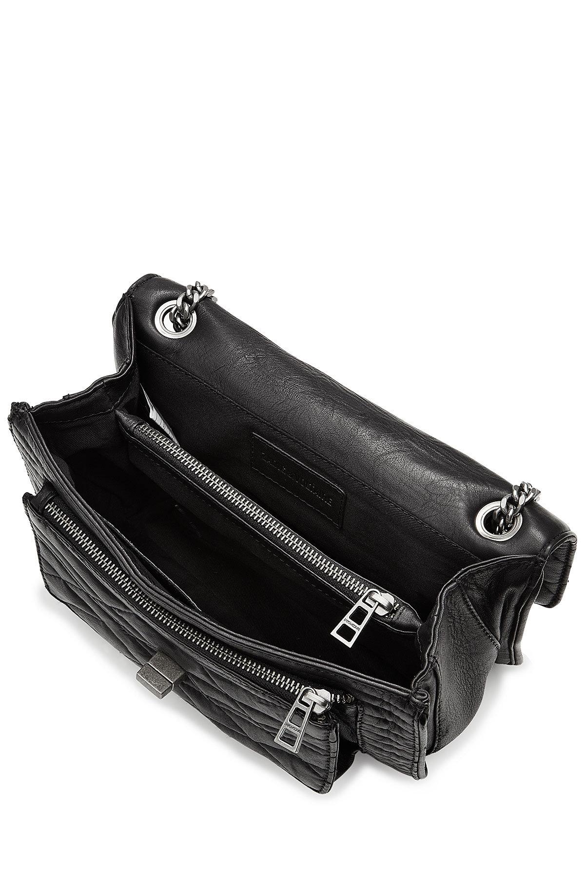 Zadig & voltaire Quilted Leather Shoulder Bag in Black | Lyst