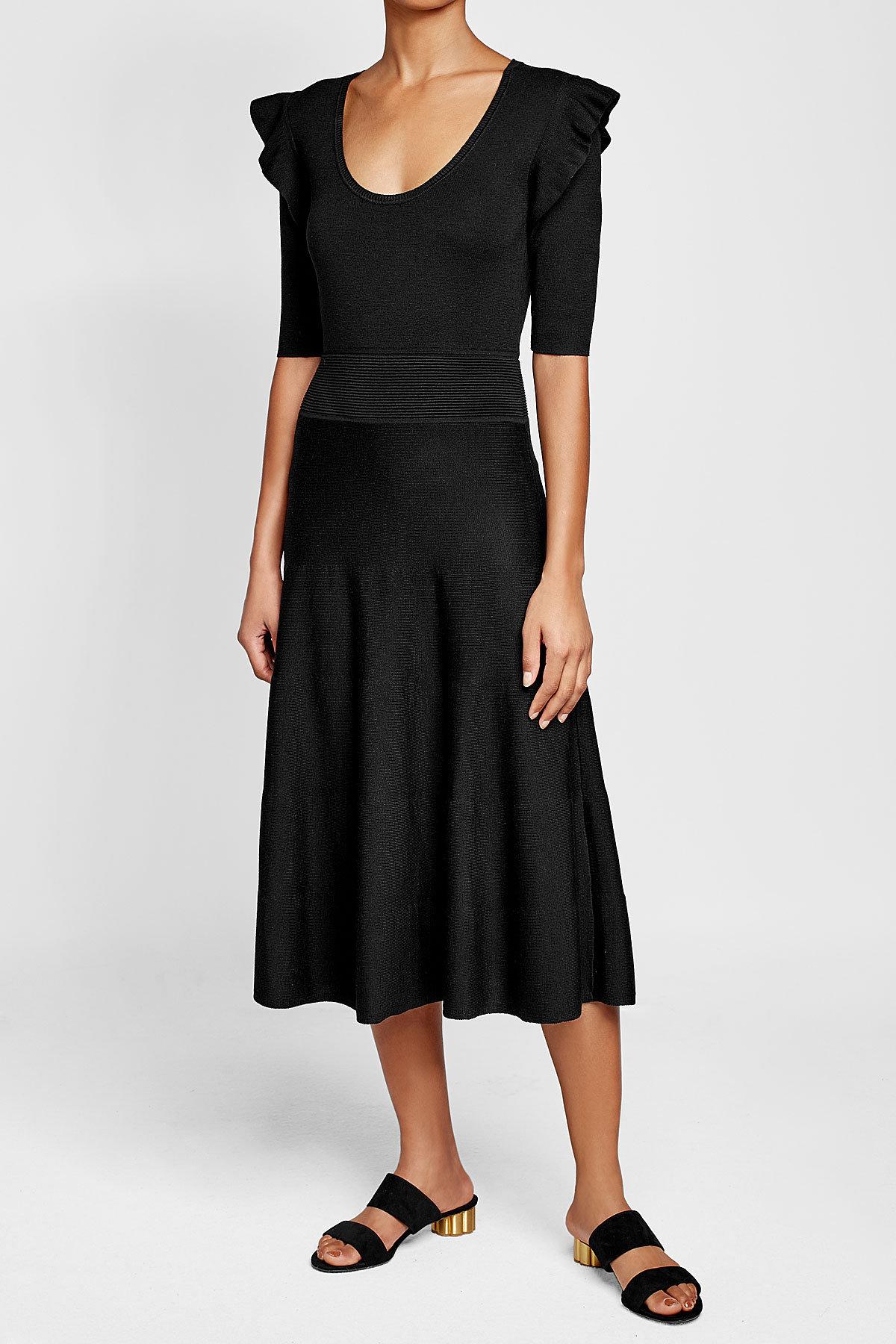 Agnona Wool Dress in Black Lyst