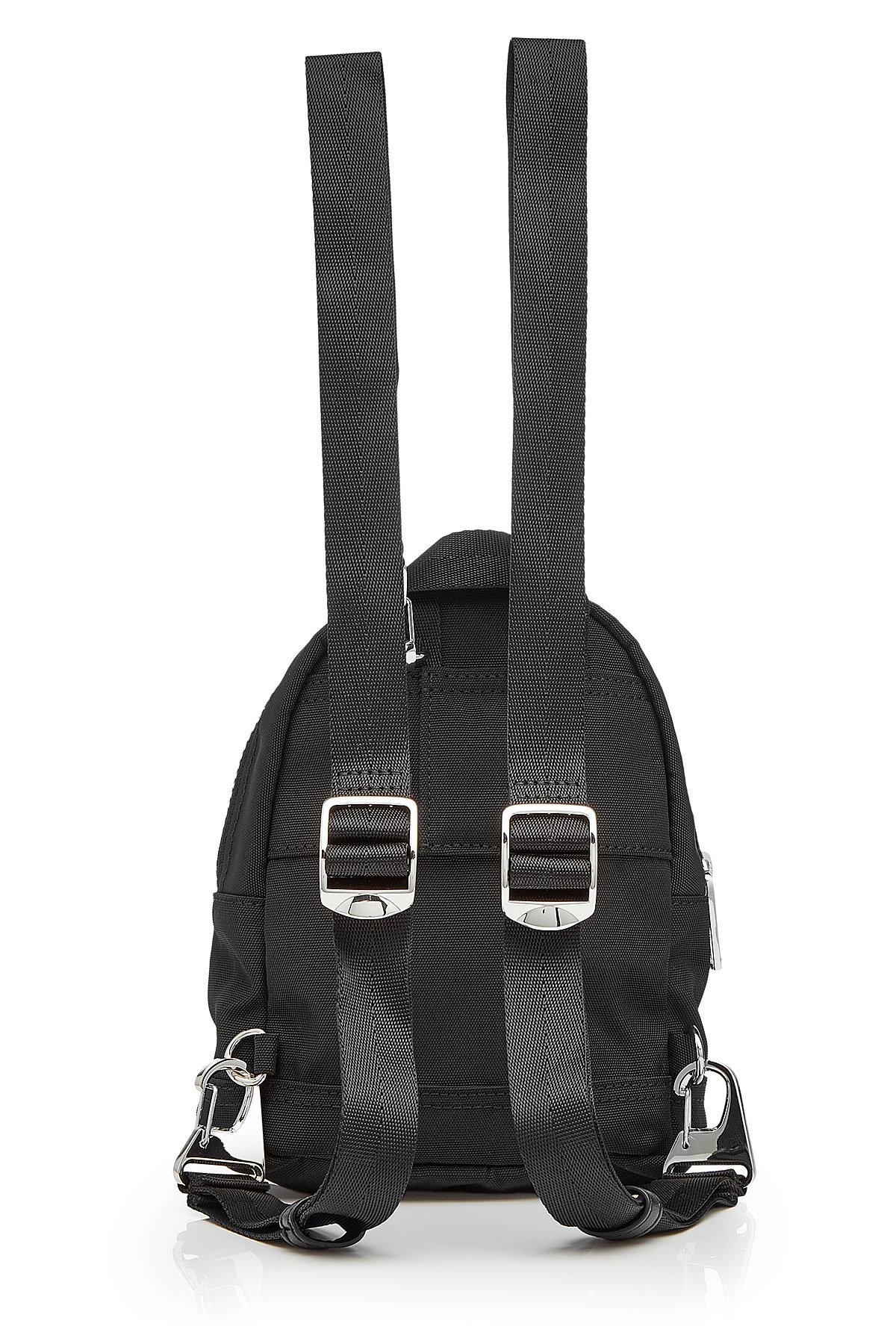 White Mini Backpack Fabric Semashow white-mini-backpack-fabric-semashow