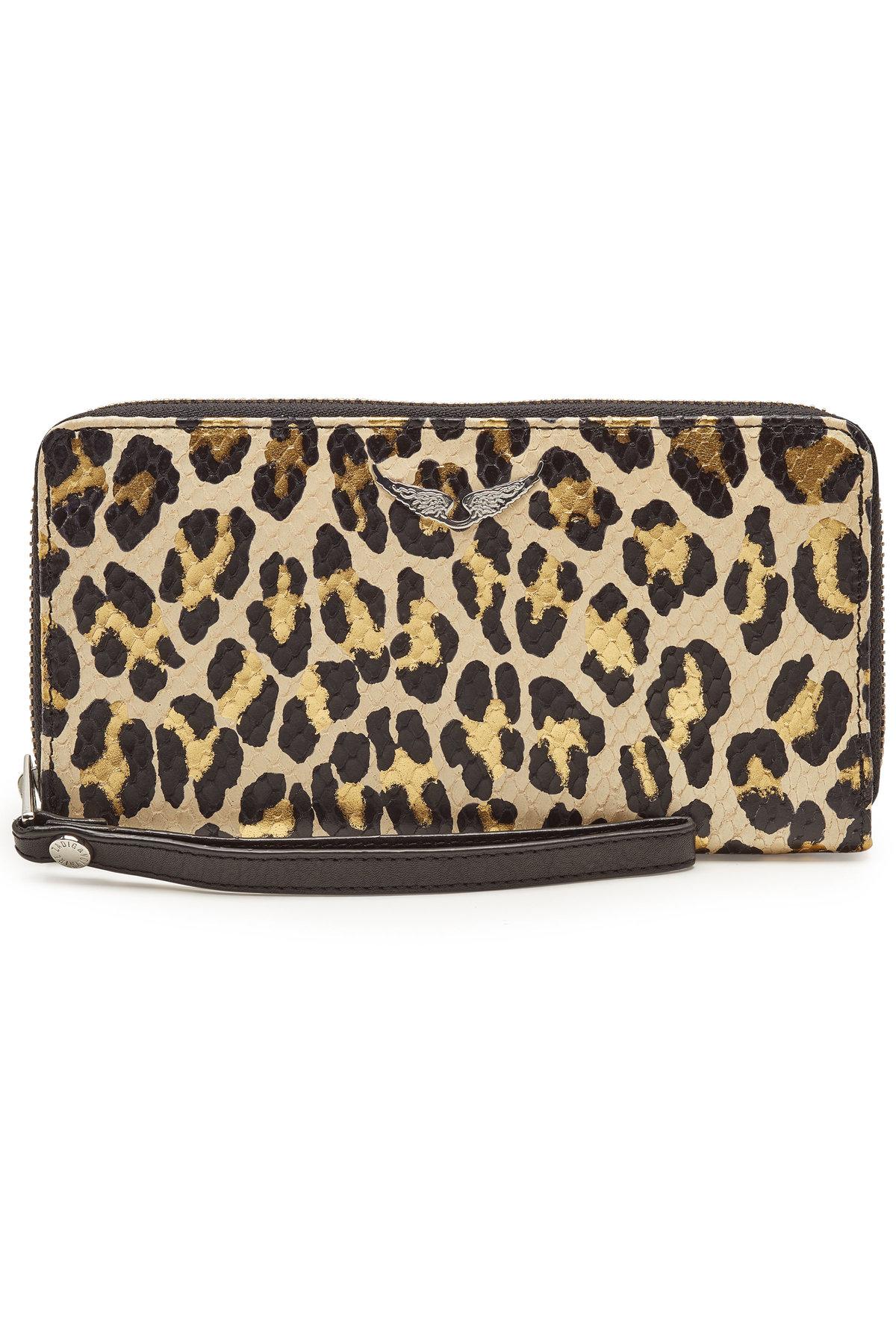 Lyst - Zadig & Voltaire Compagnon Savage Animal Print Leather Wallet