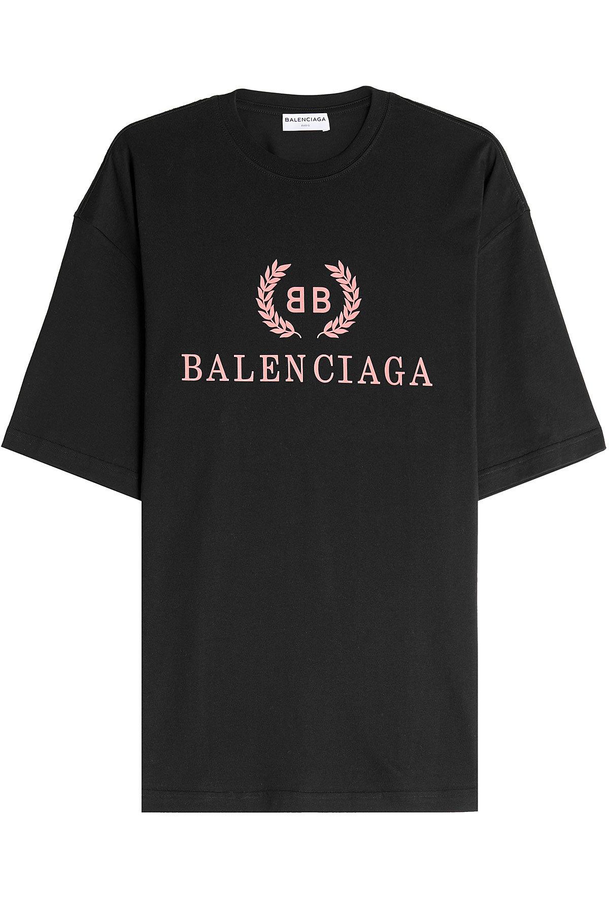  Balenciaga  Logo Cotton T  shirt  in Black Lyst