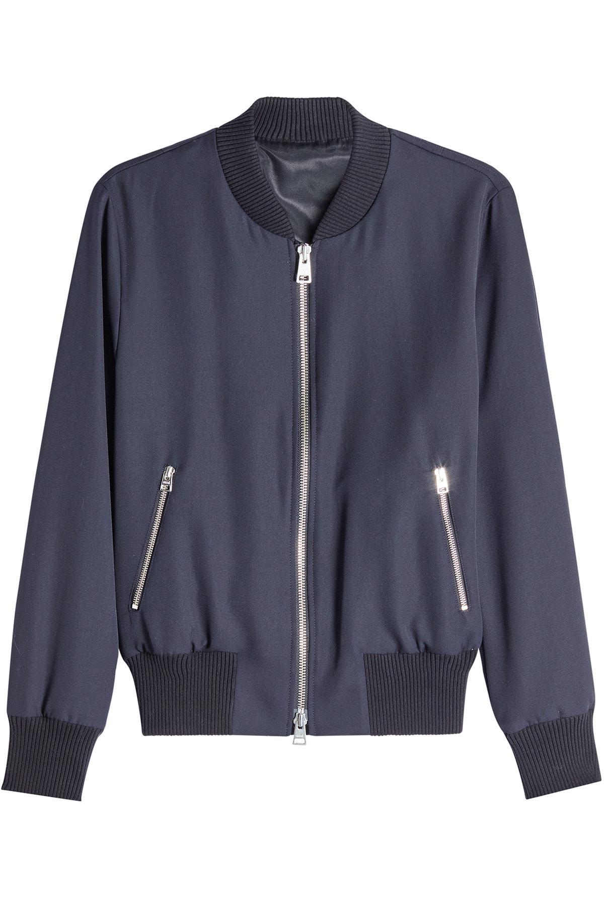 AMI Wool Bomber Jacket in Blue for Men - Lyst