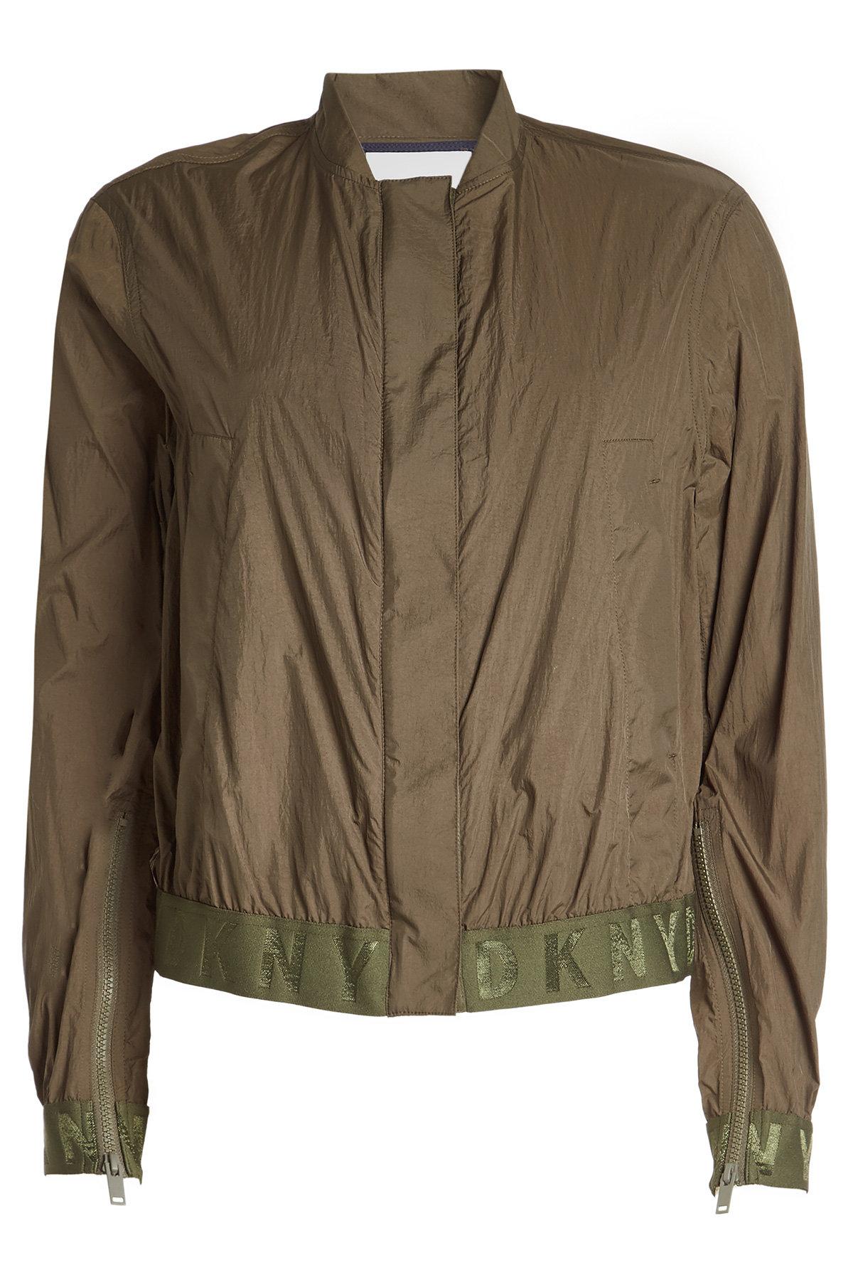 DKNY Zipped Jacket in Green - Lyst