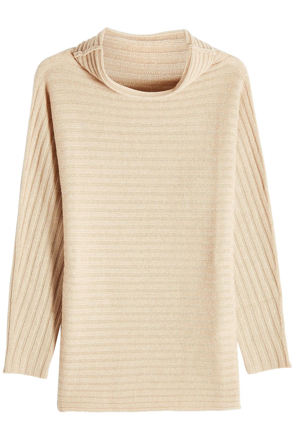 Lyst - Max Mara Ribbed Cashmere Pullover in Natural