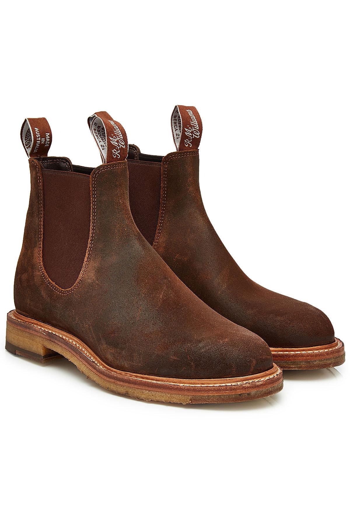 R.M. Williams Gilchrist Suede Boots in Brown for Men - Lyst