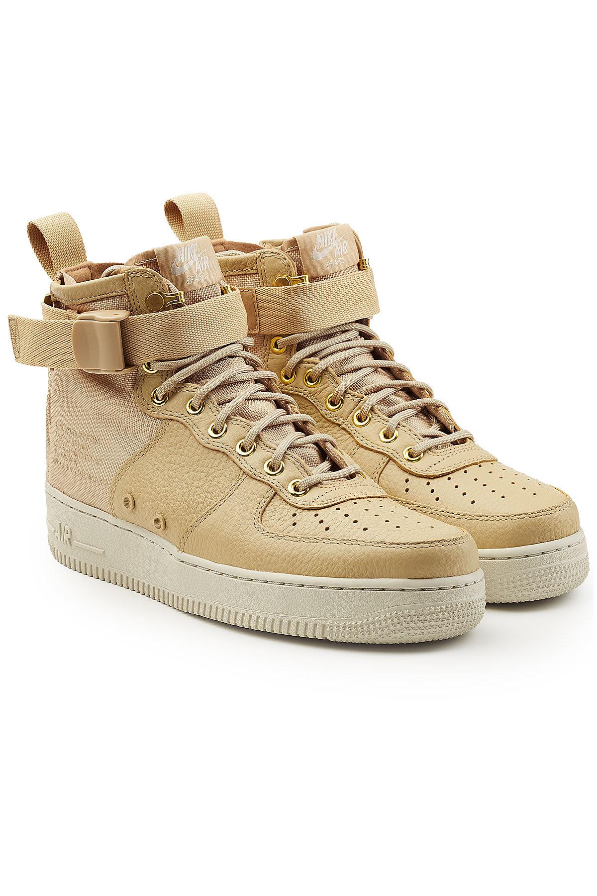 Lyst - Nike Sf Air Force 1 Mid Top Sneakers With Leather And Mesh in ...