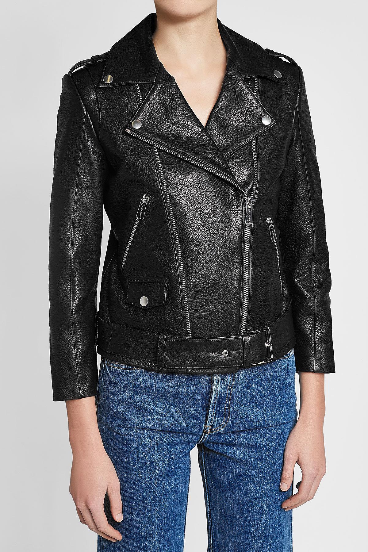 Anine Bing Leather Biker Jacket in Black - Lyst