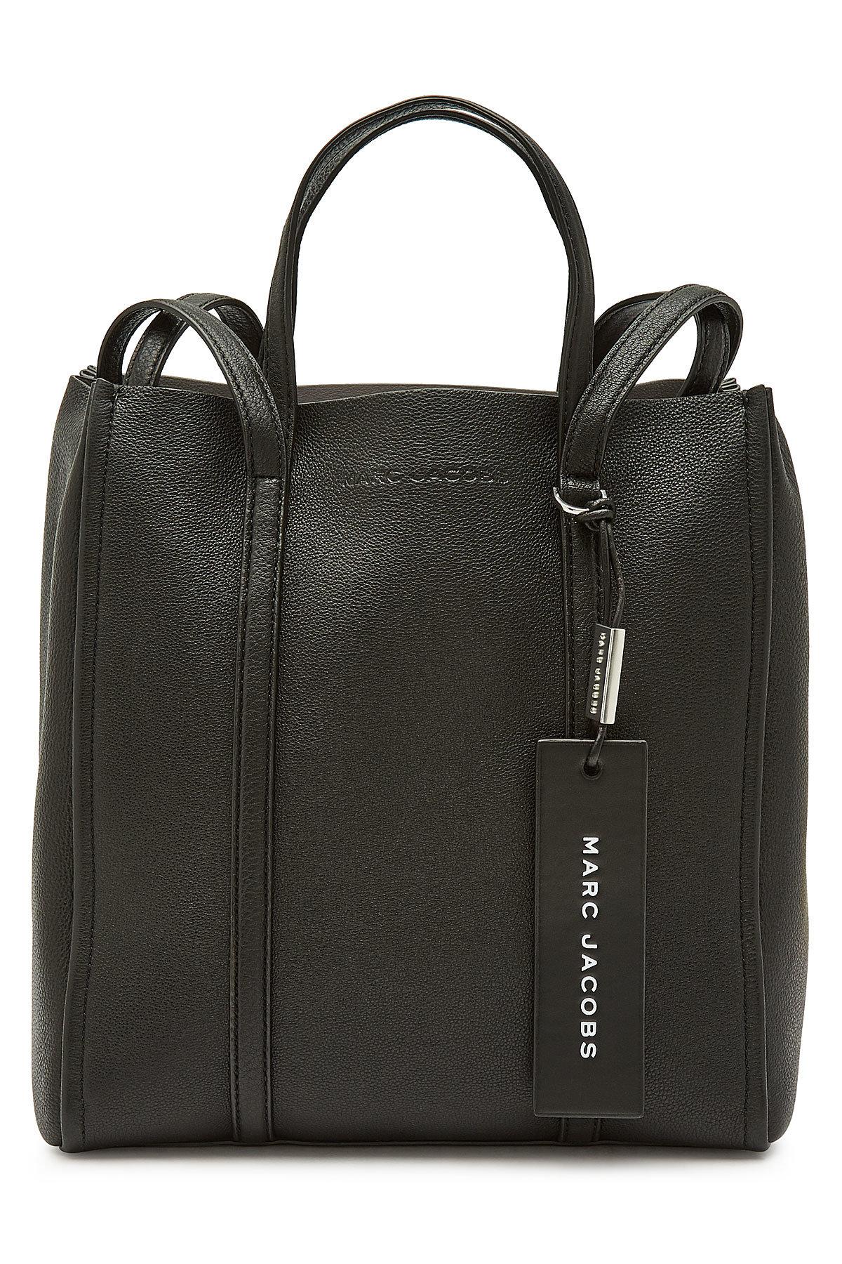 Marc Jacobs Black Leather Tote Bag